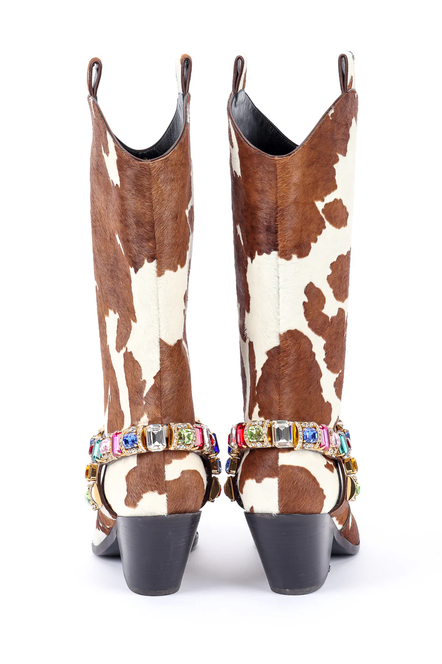 2018 F/W Bejeweled Pony Hair Boots - Image 4