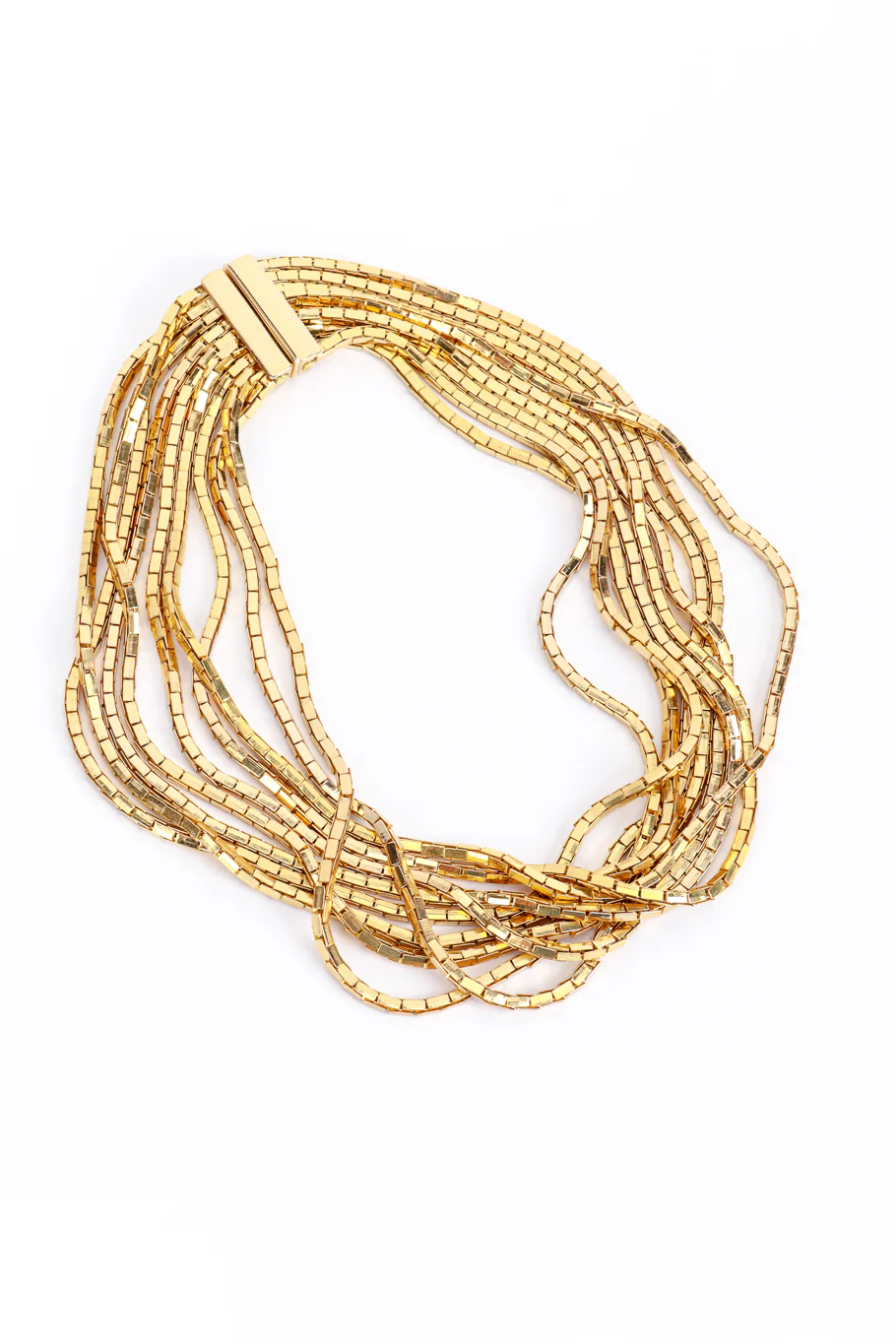 9-Strand Box Chain Collar Necklace