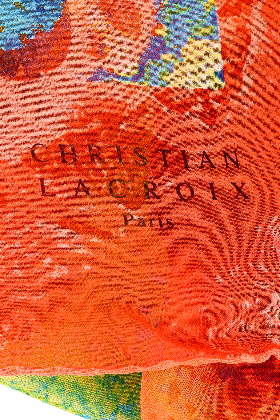 Abstract Print Silk Scarf - Image 5