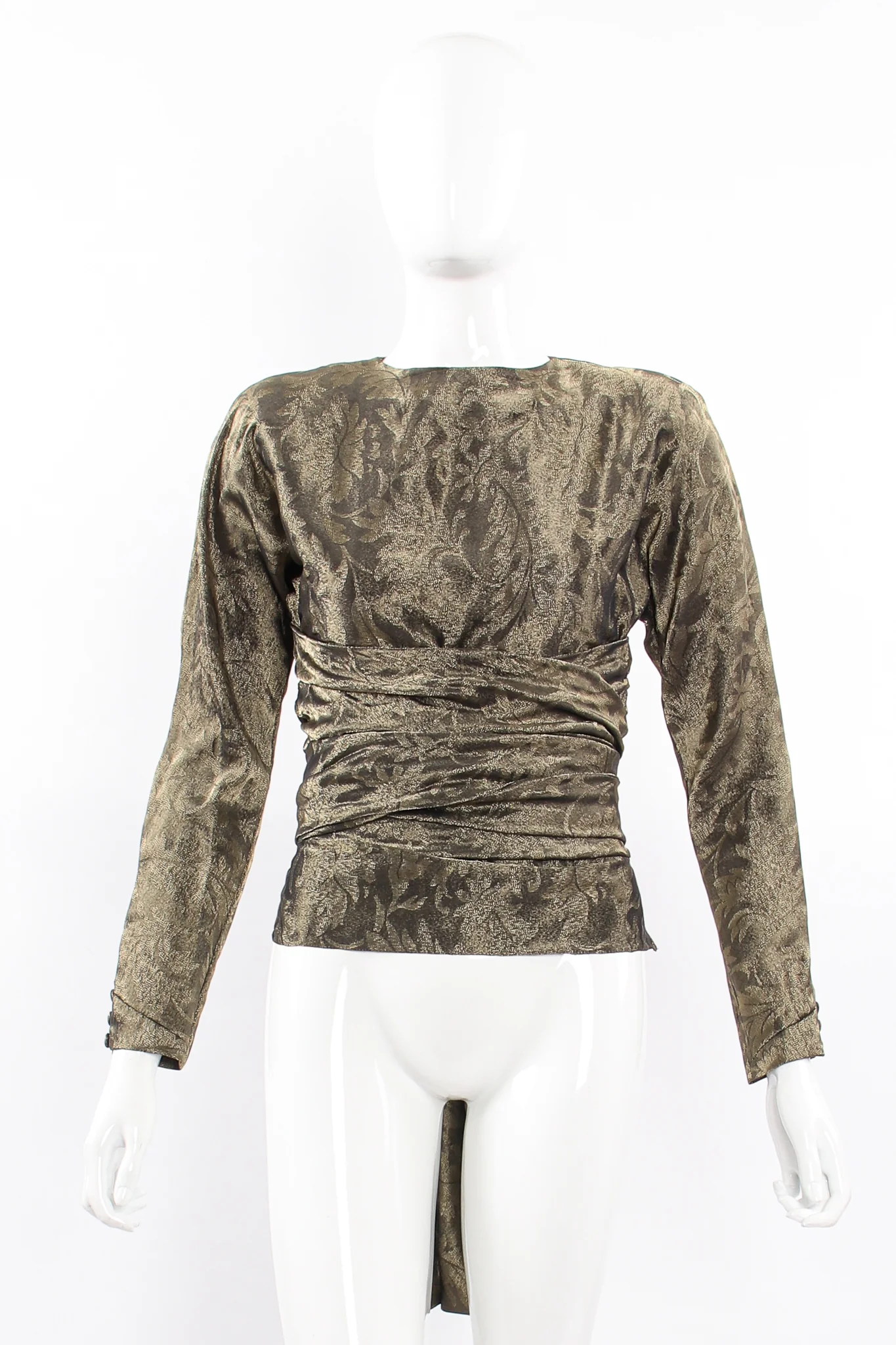 Backless Metallic Wrap Top - Image 10