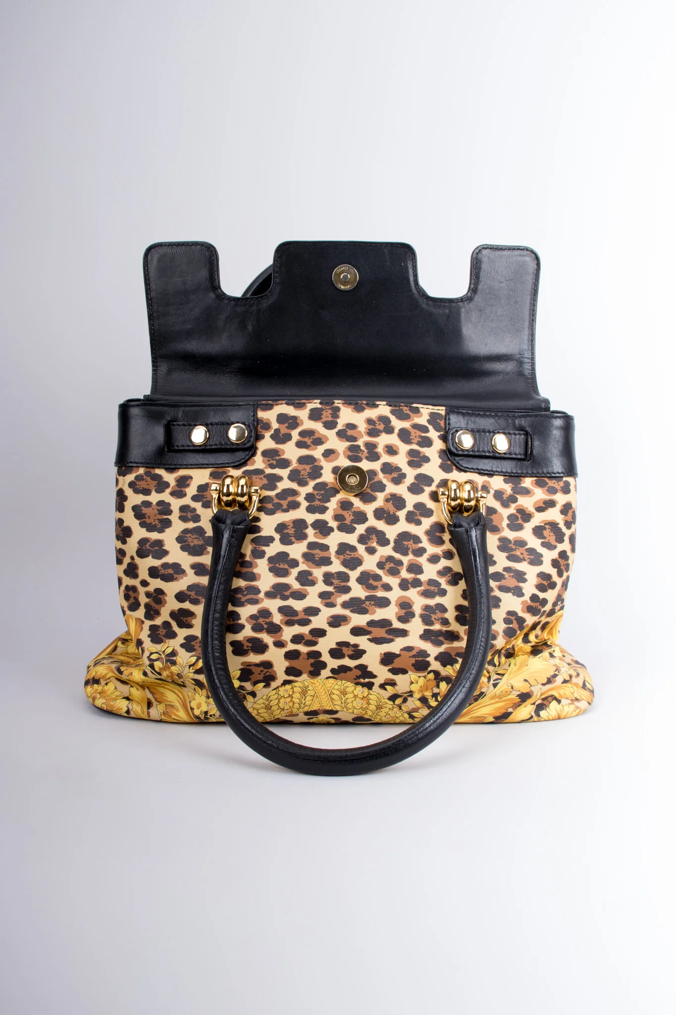 Baroque Leopard Print Bag - Image 9