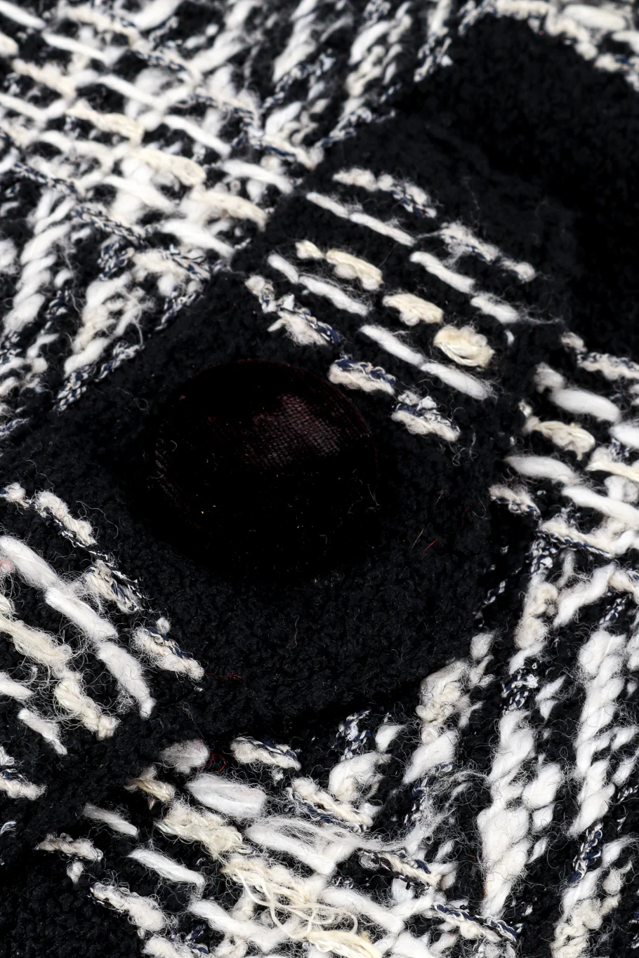 Check Bouclé & Velvet Trim Jacket - Image 7
