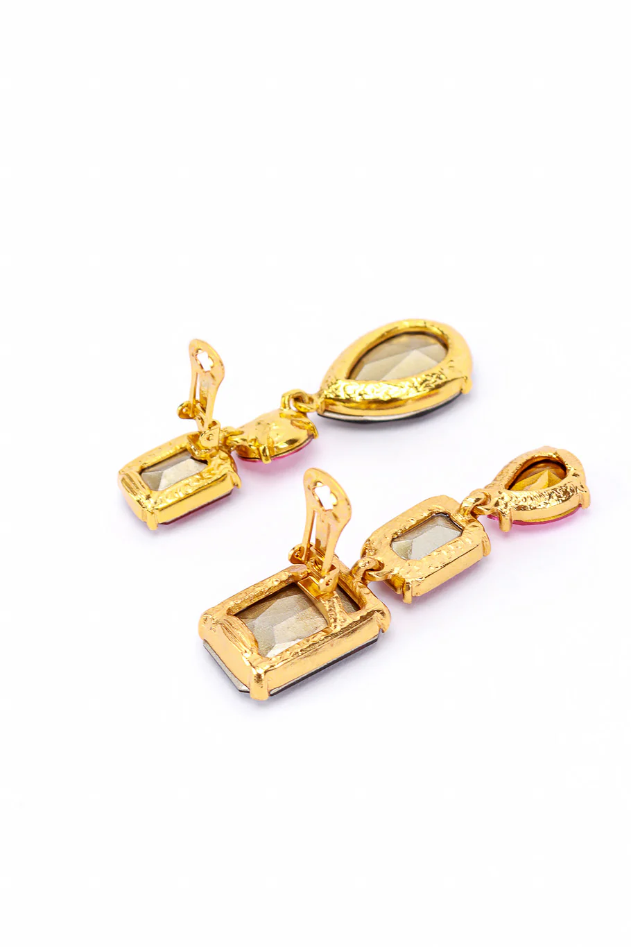 Colorblock Gem Drop Earrings - Image 4