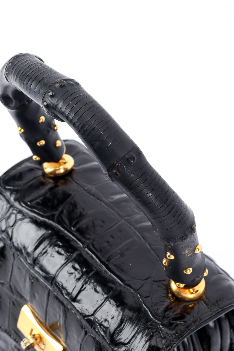 Crocodile Accordion Handbag - Image 7