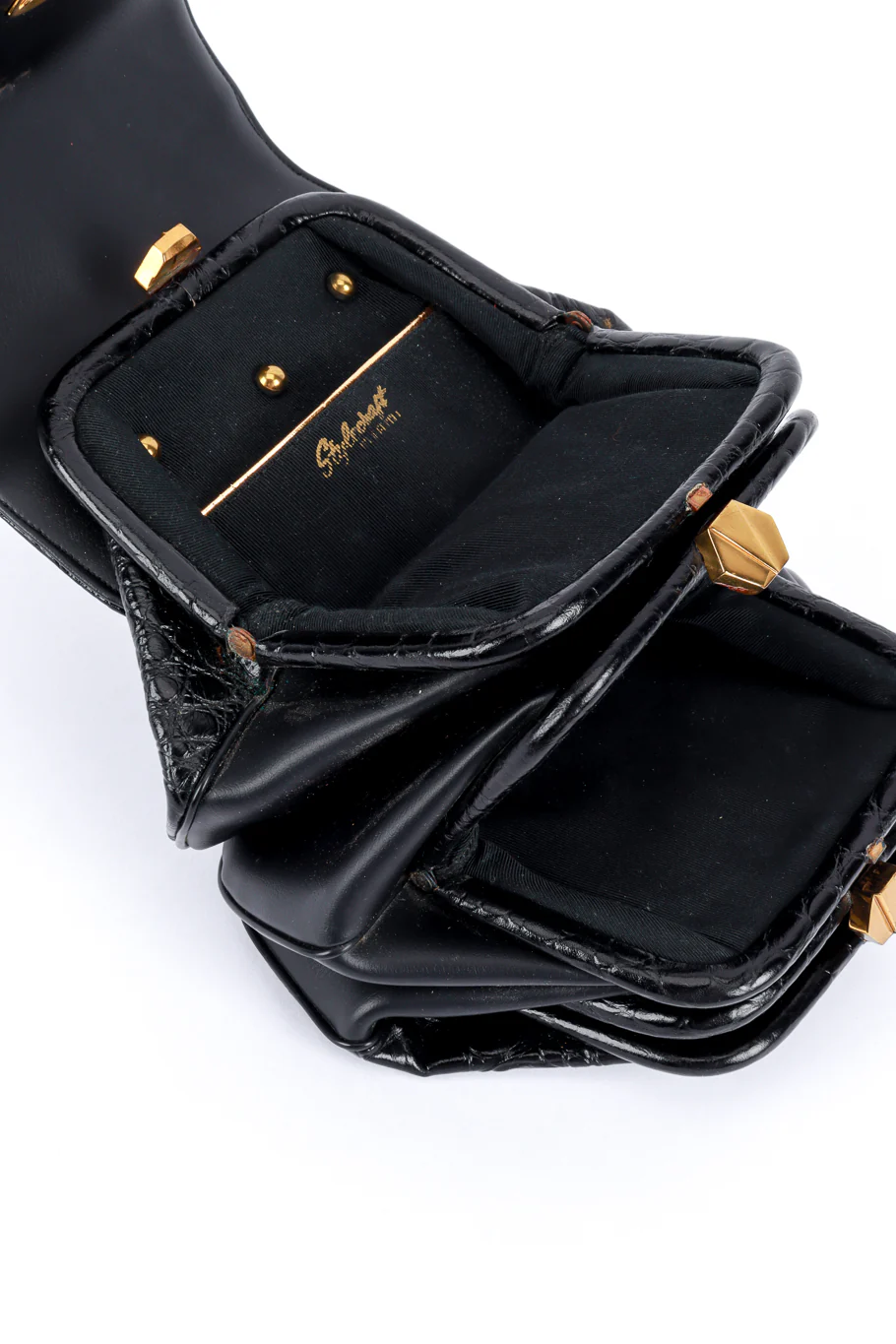 Crocodile Accordion Handbag - Image 9