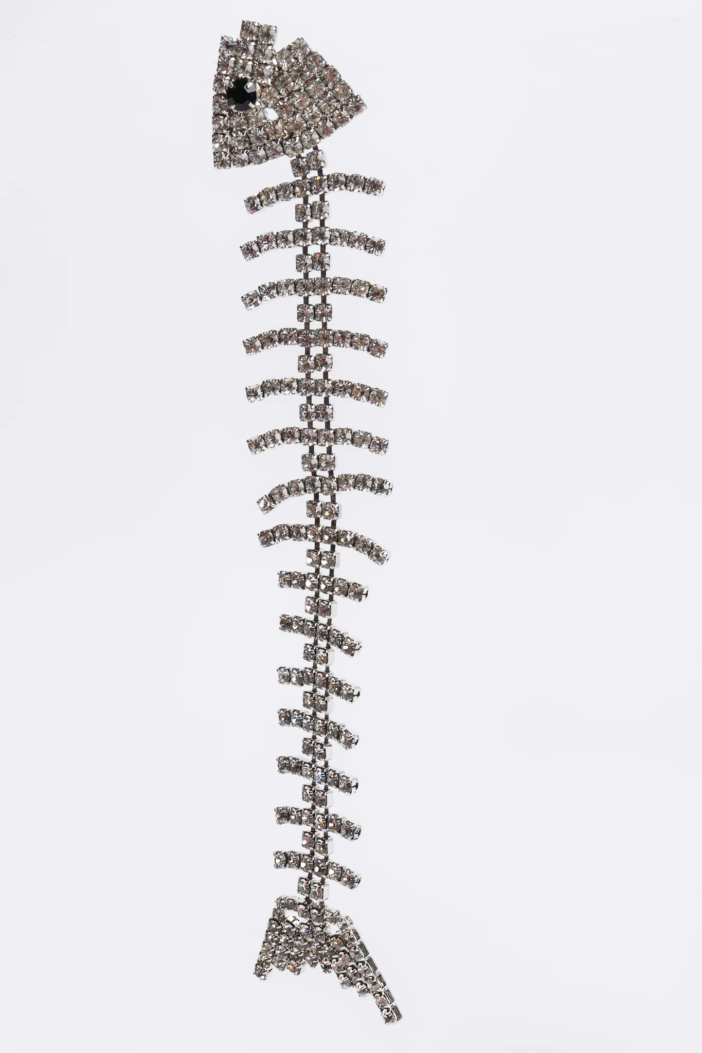 Crystal Fish Bone Brooch - Image 2