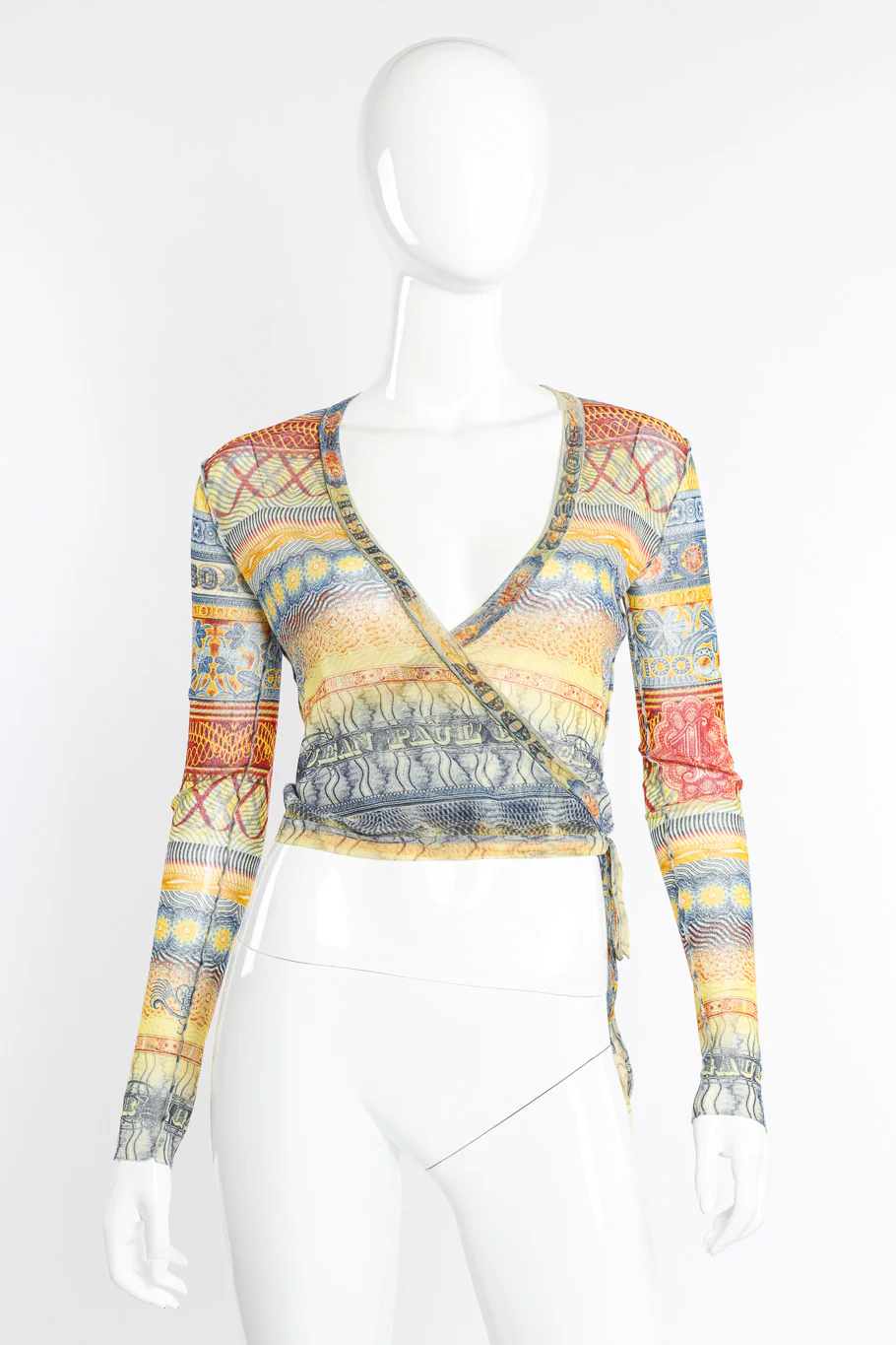 Currency Mesh Wrap Top