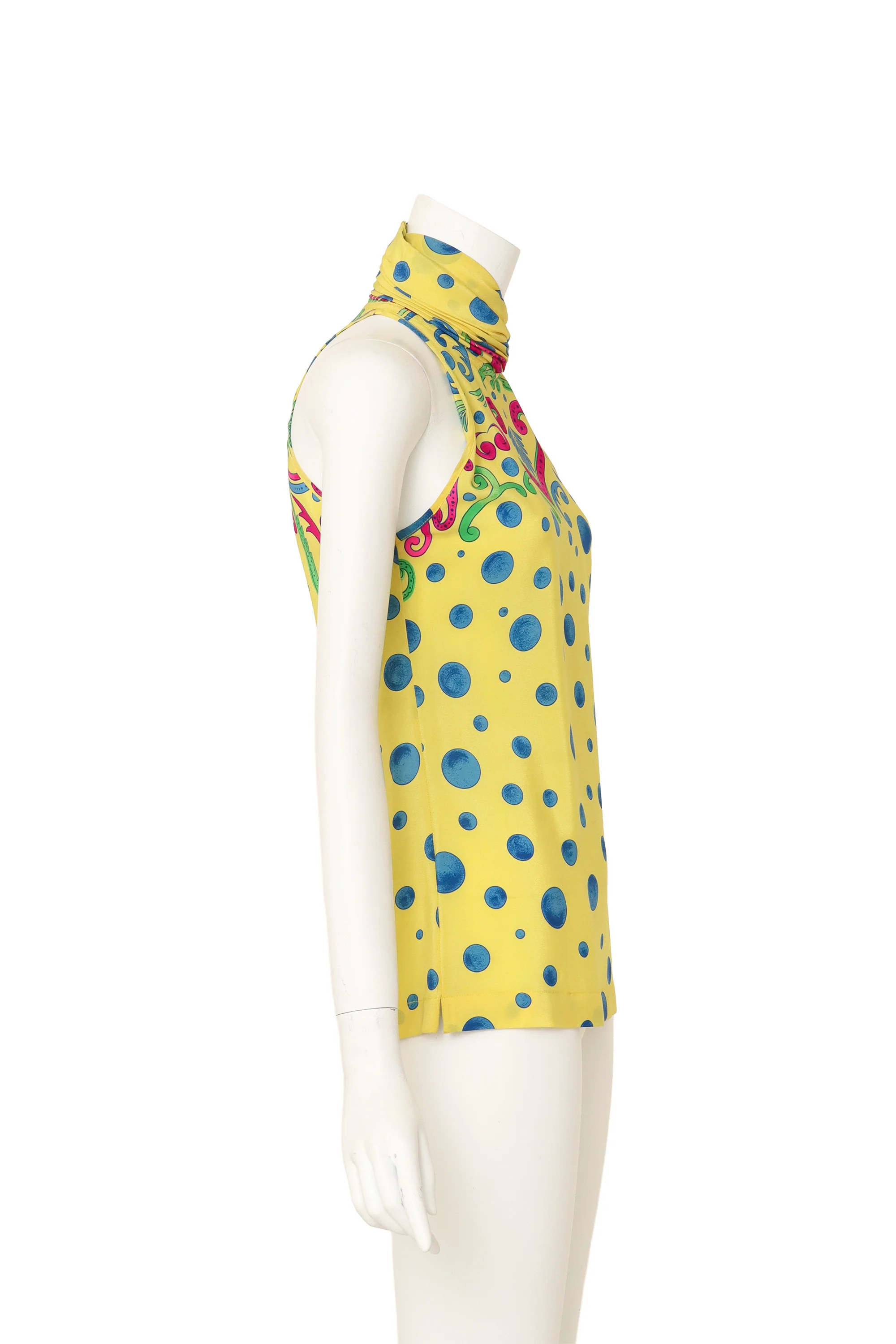 1991 S/S Damask Dot Scarf Top - Image 6
