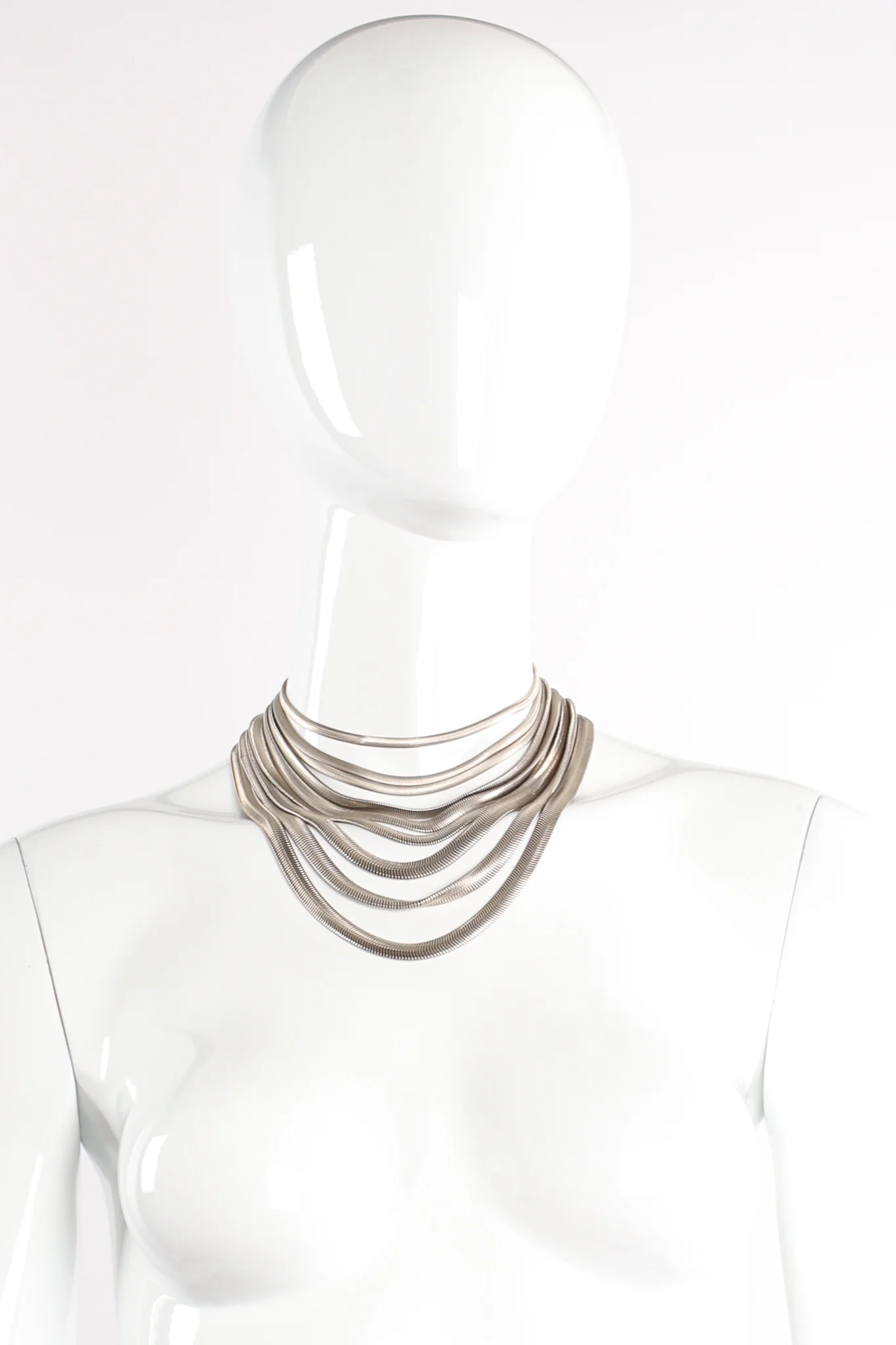Draped Snake Chain Choker Collar