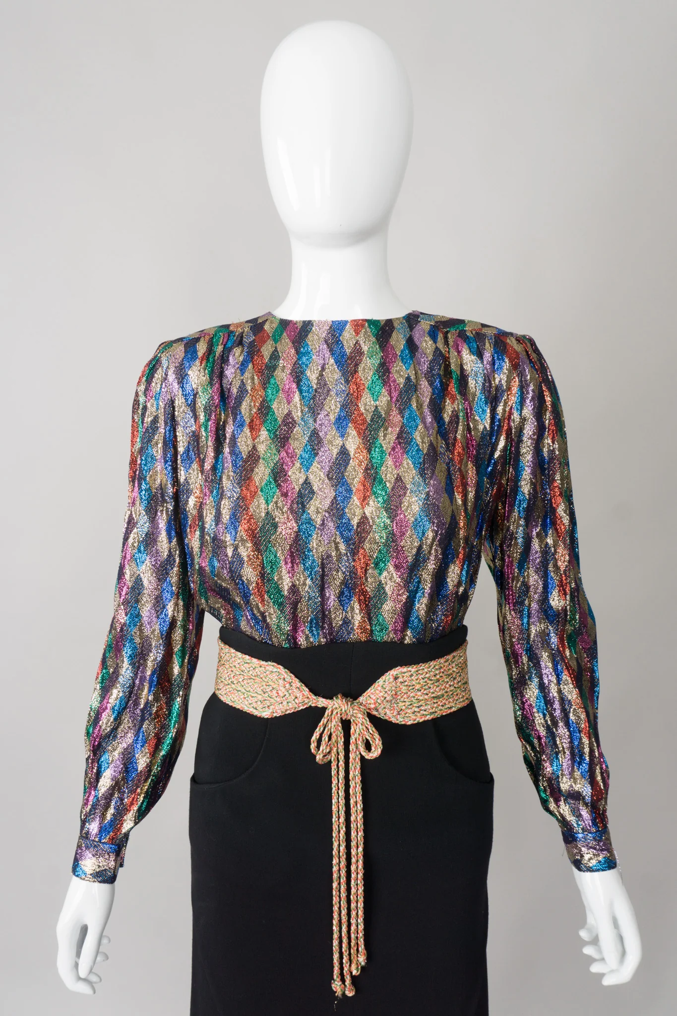 Embellished Lamé Vest & Belt Set - Image 17