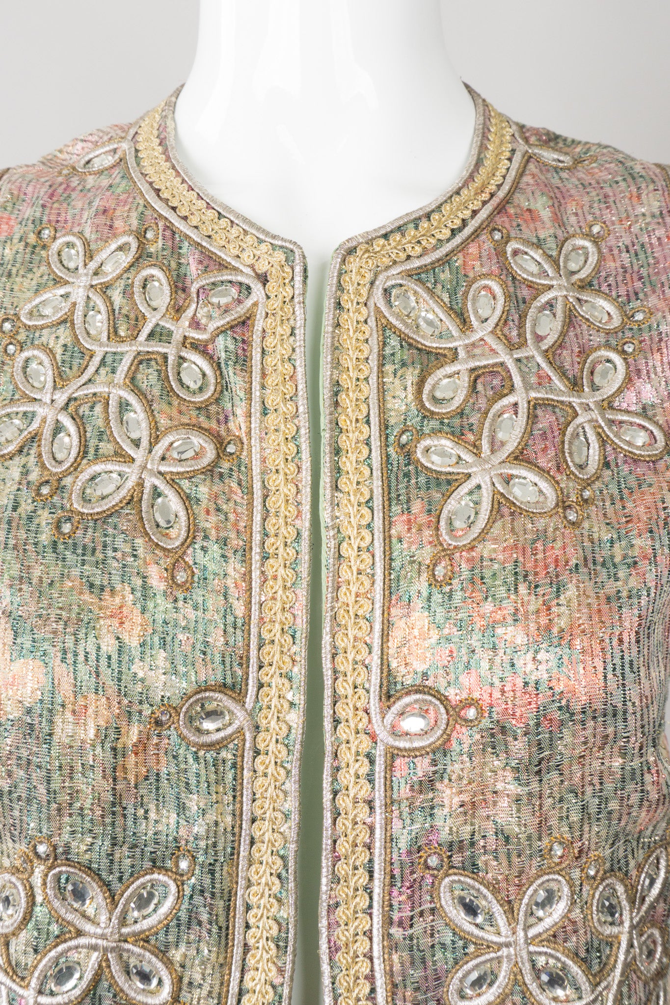 Embellished Lamé Vest & Belt Set - Image 9