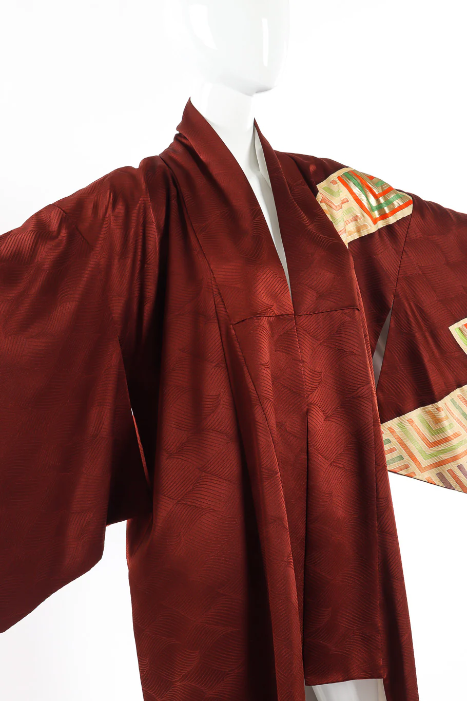 Japanese Embossed Silk Kimono - Image 5