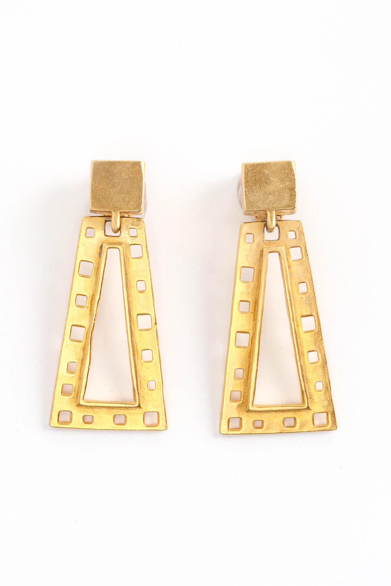 Geometric Cutout Drop Earrings