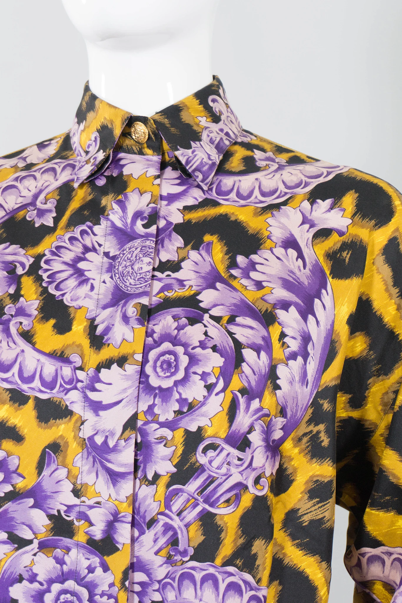Cheetah Print Silk Blouse - Image 6