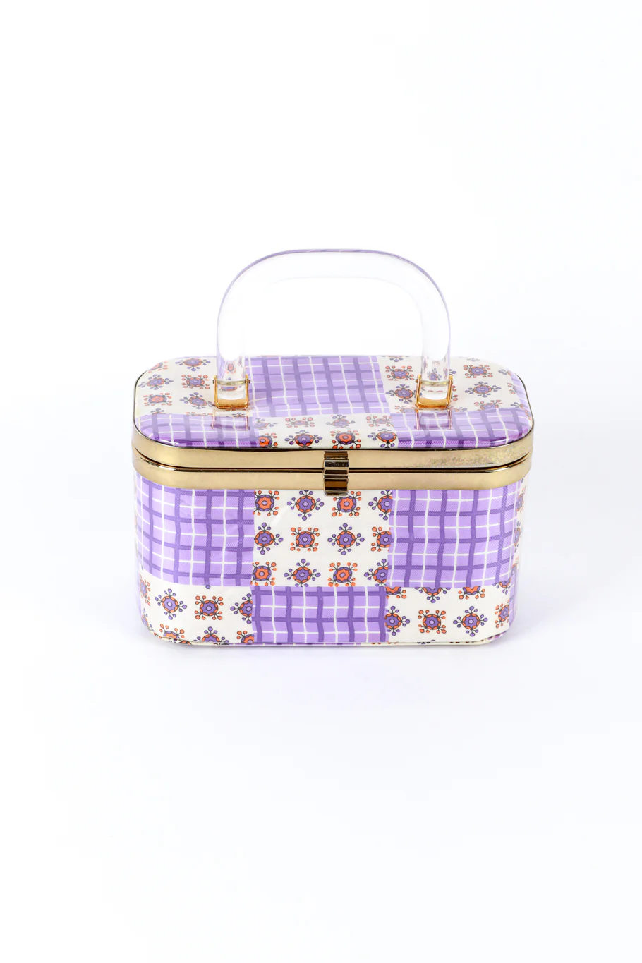 Gingham Box Bag & Scarf Set