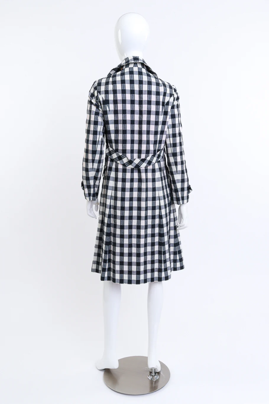 Gingham Trench Coat - Image 4