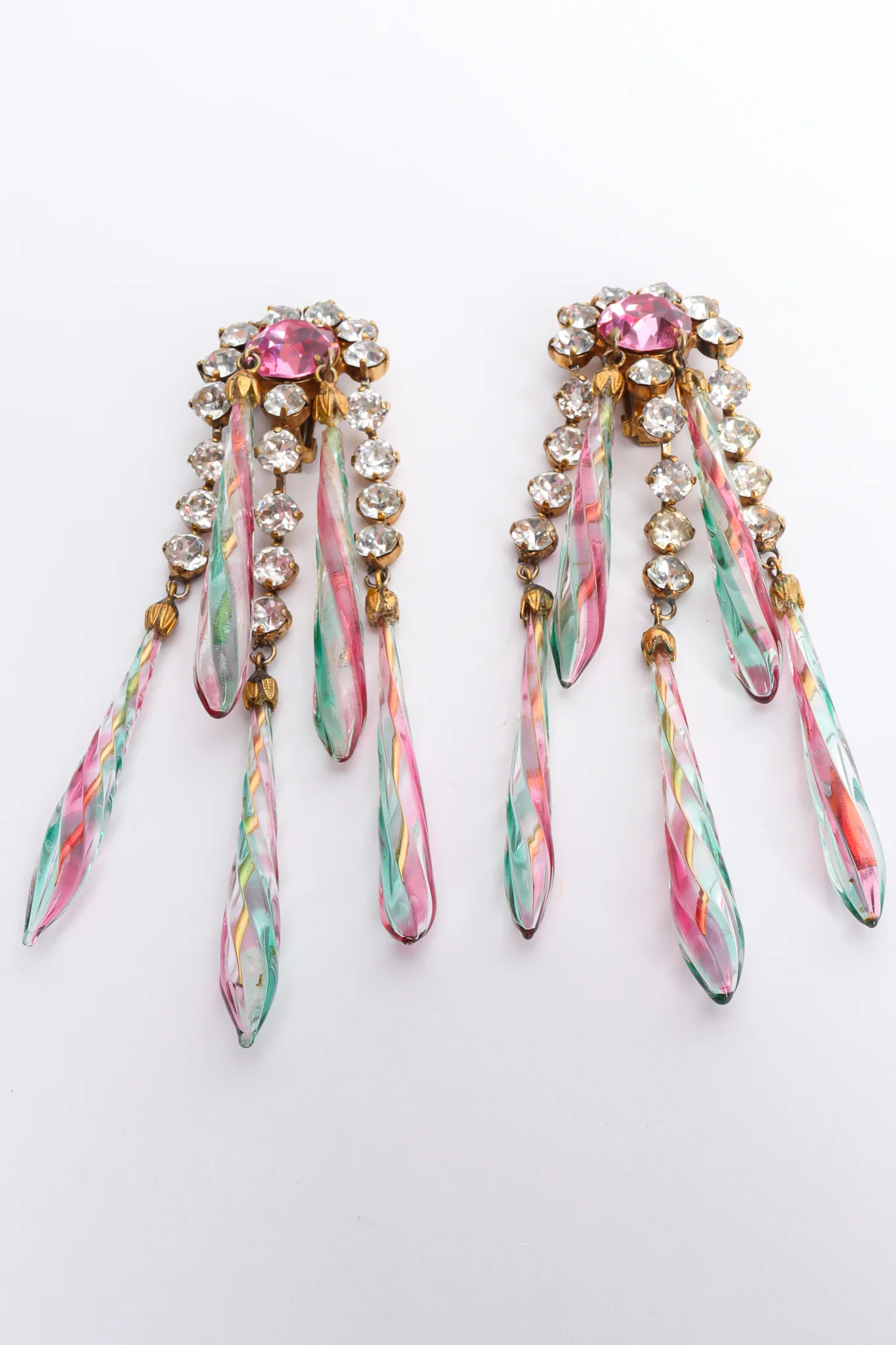 Glass Rod Crystal Chandelier Earrings - Image 4