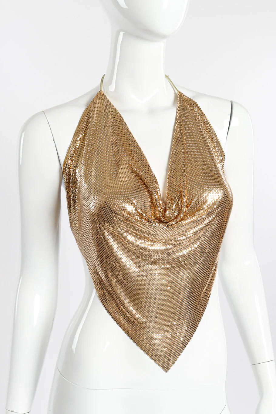 Gold Mesh Halter Top - Image 4