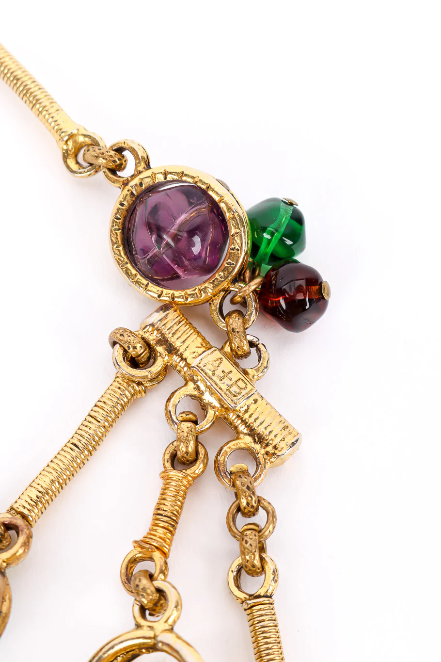 Gripoix Bead 3-Strand Necklace - Image 6