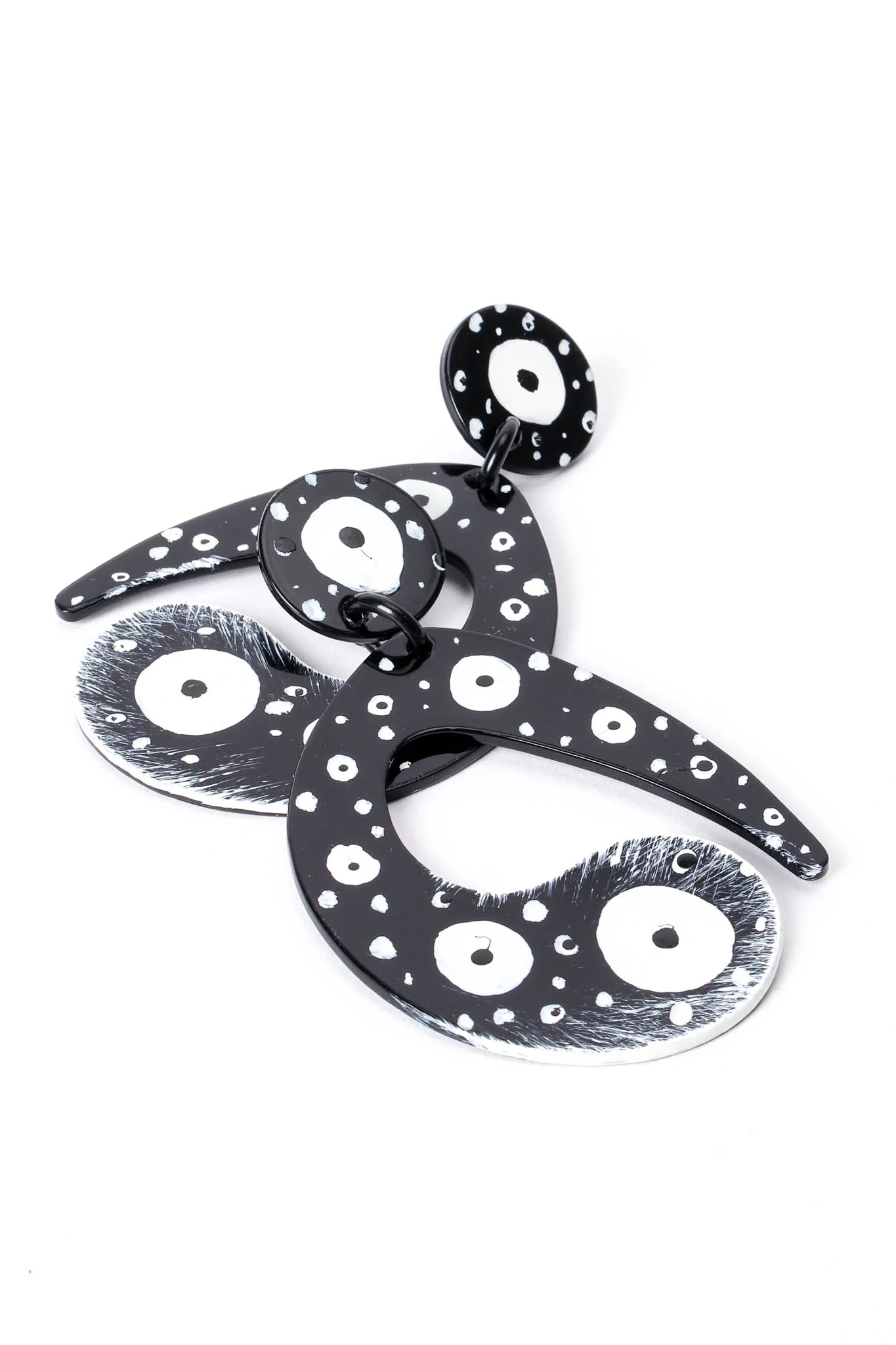 Abstract Peacock Eye Earrings - Image 3