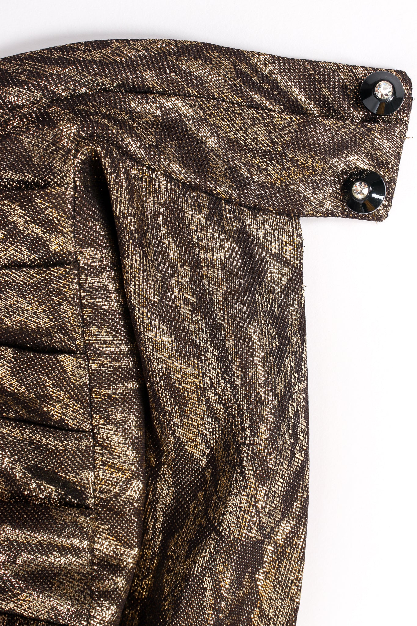 Lamé Wrap Peplum Cocktail Dress - Image 6