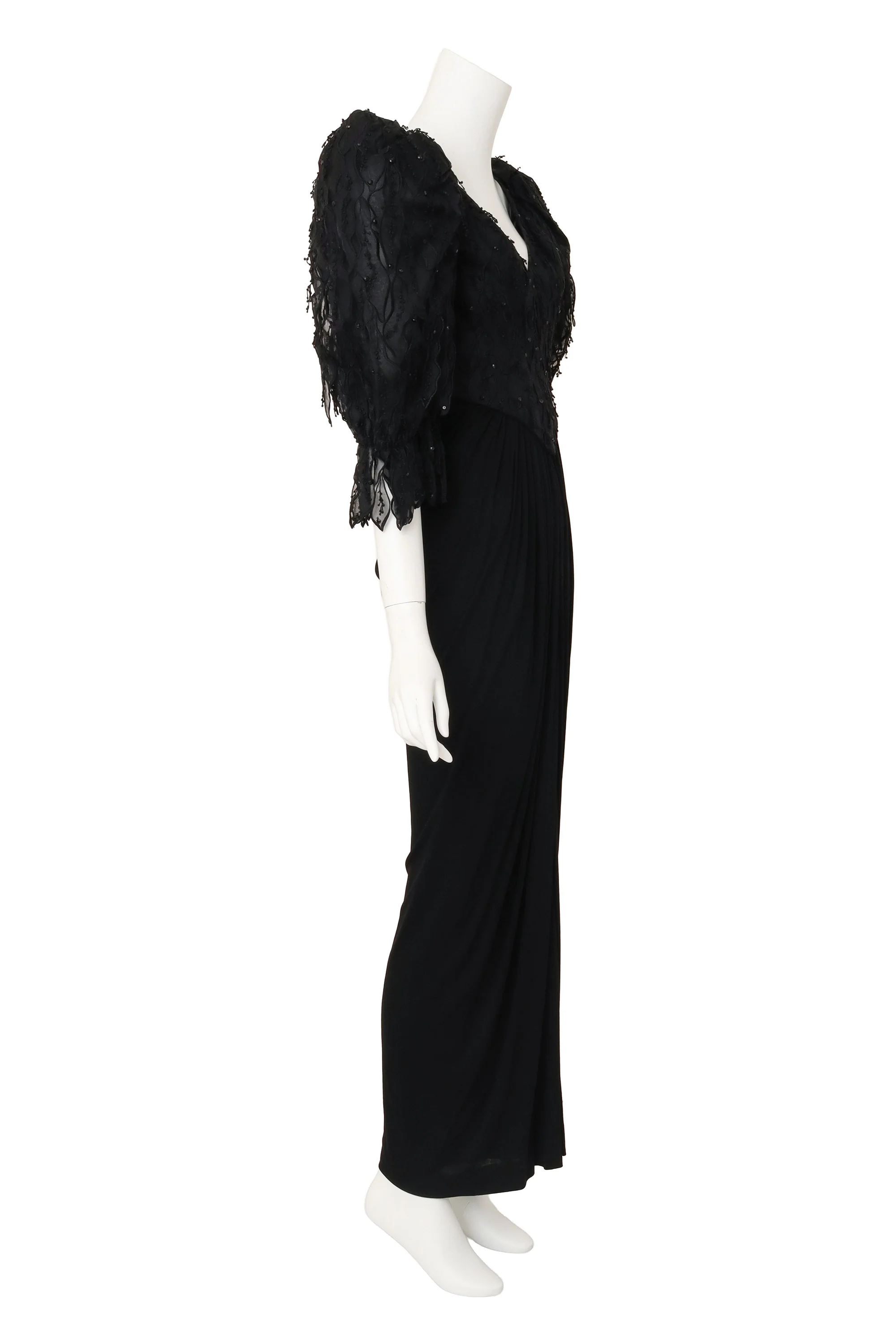 Lantern Sleeve Evening Gown - Image 3