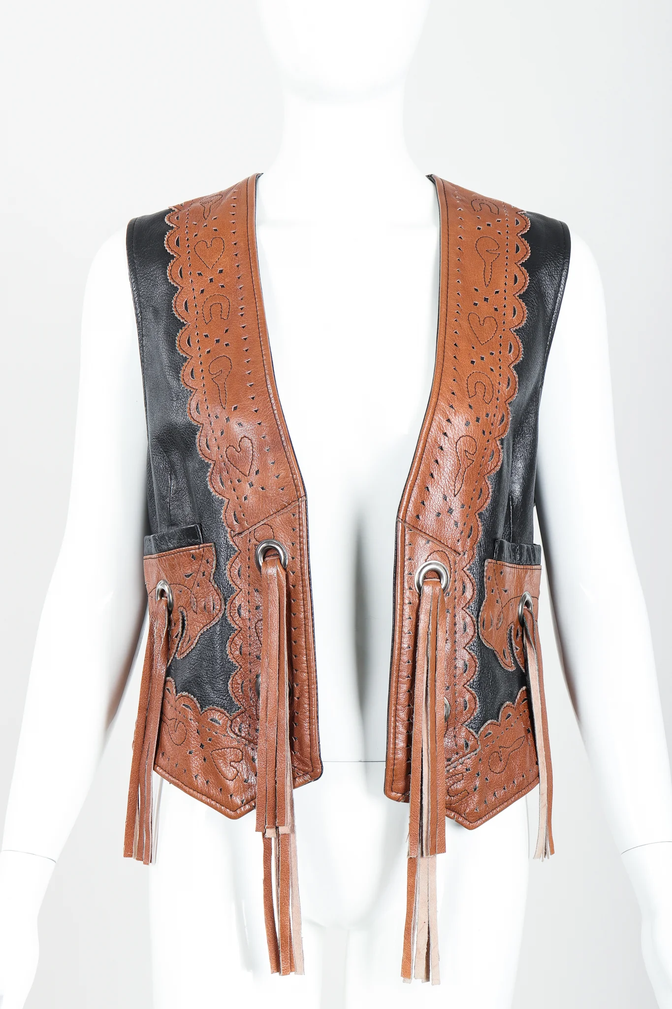 Leather Tassel Vest - Image 3