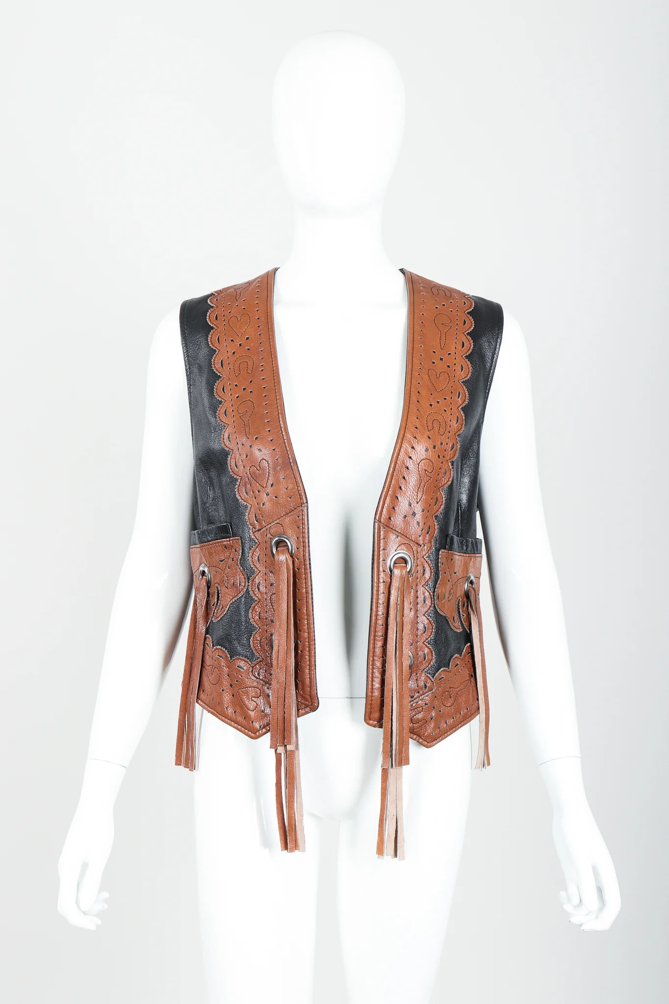 Leather Tassel Vest - Image 4