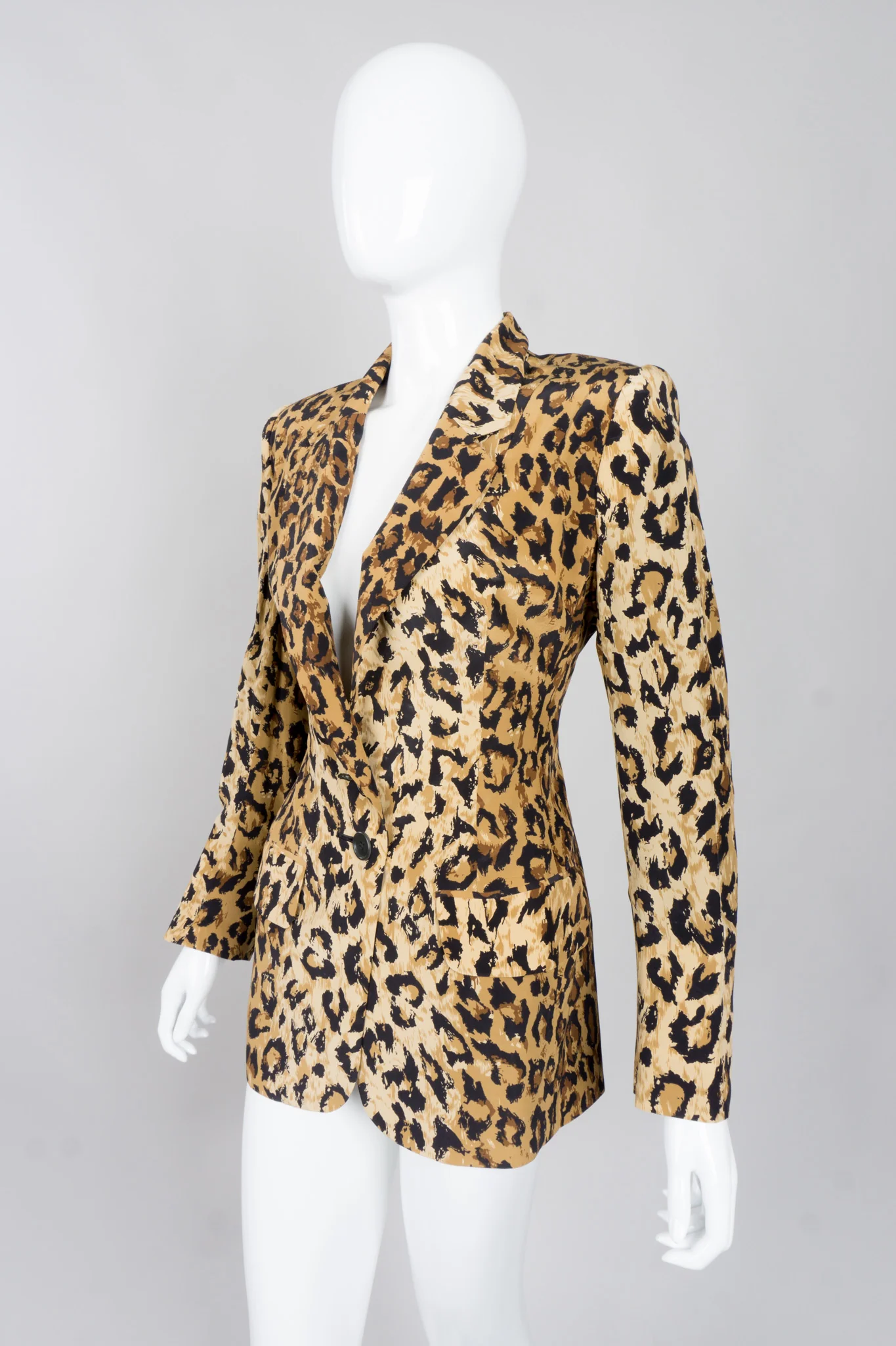 Leopard Silk Blazer - Image 4