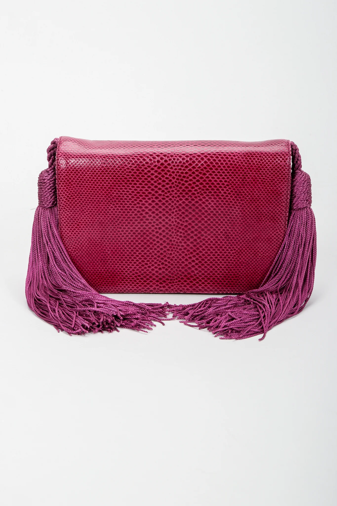 Lizard Double Tassel Clutch - Image 4