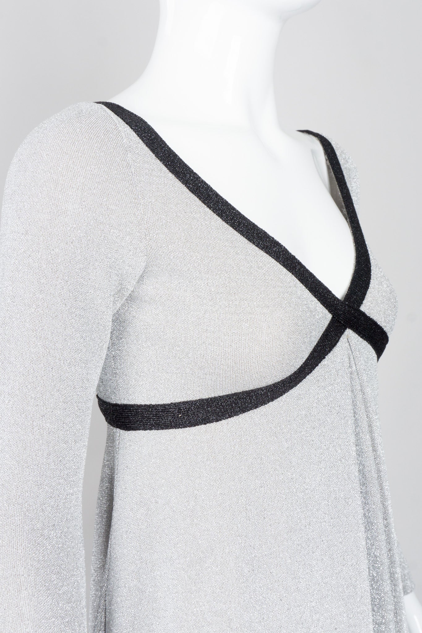 Metallic Lamé Cross My Heart Dress - Image 6