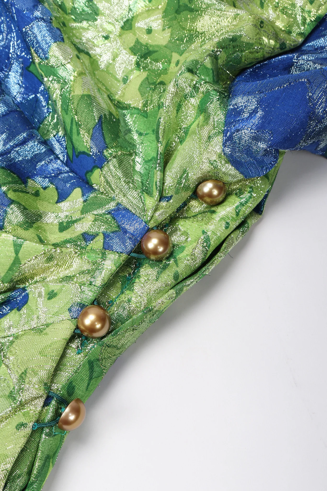 Metallic Lamé Leaf Dress - Image 11