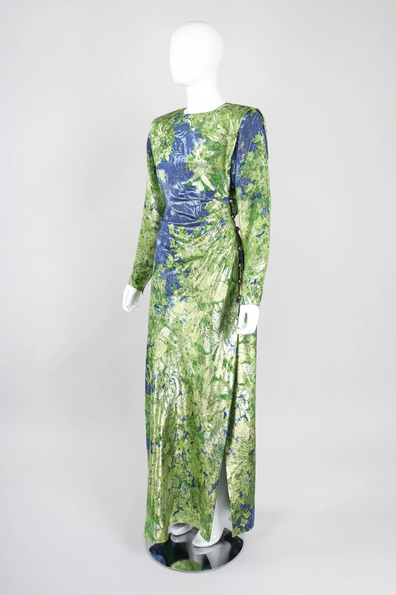 Metallic Lamé Leaf Dress - Image 3