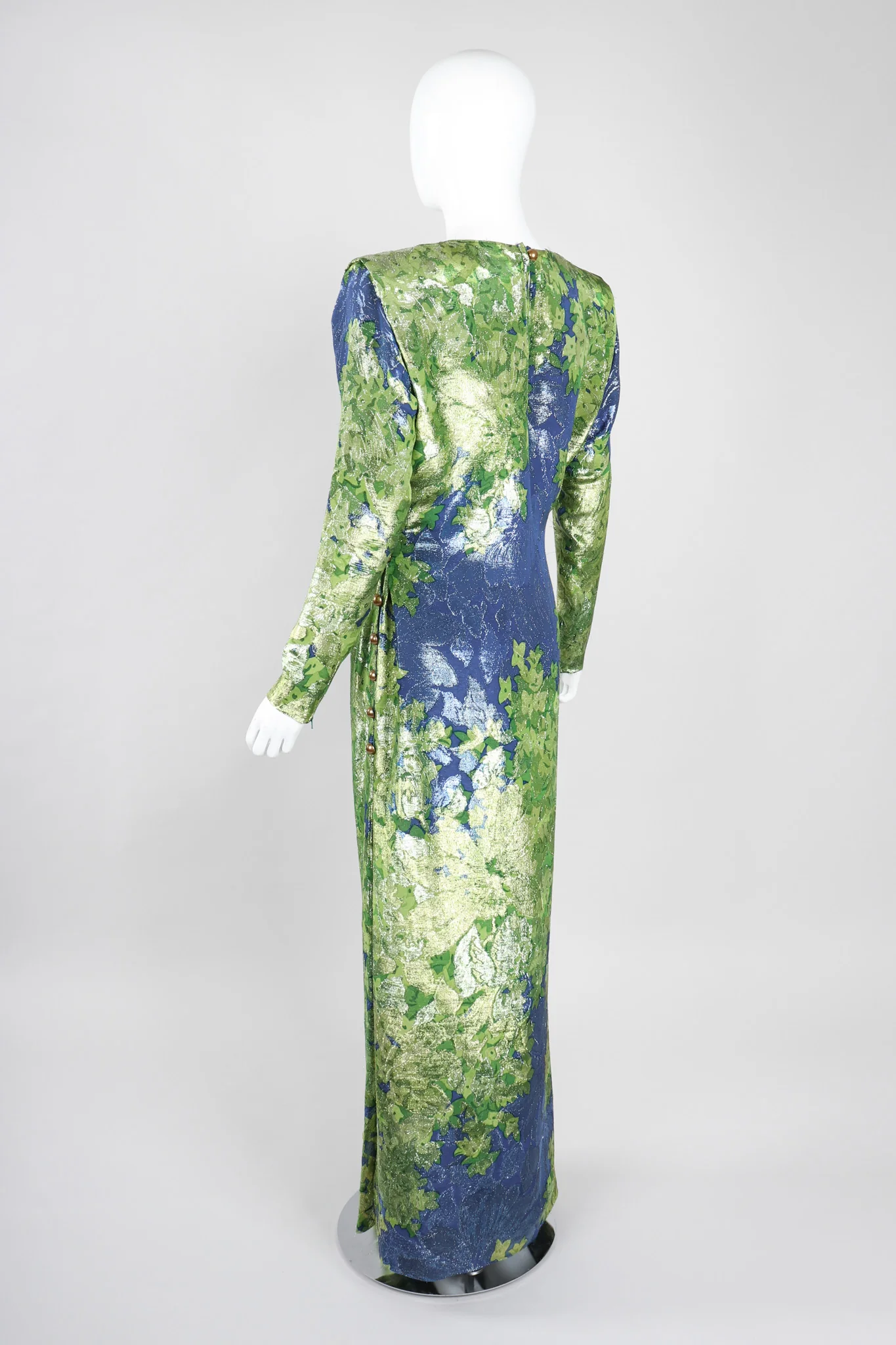 Metallic Lamé Leaf Dress - Image 5