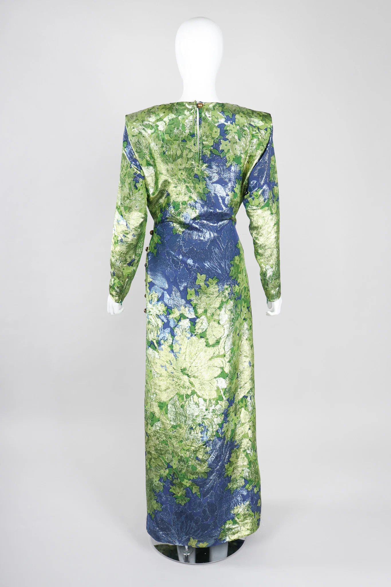 Metallic Lamé Leaf Dress - Image 6