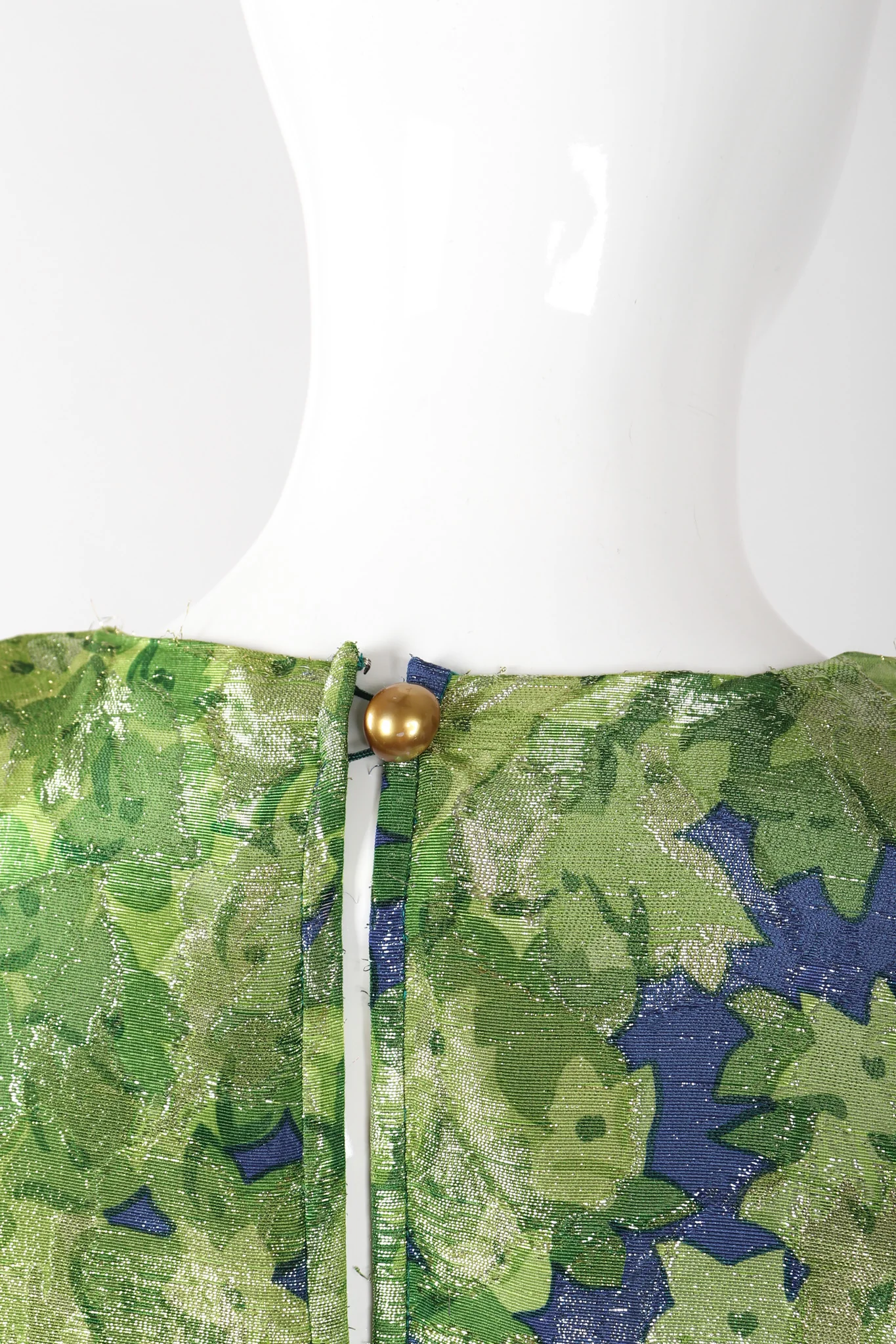 Metallic Lamé Leaf Dress - Image 7