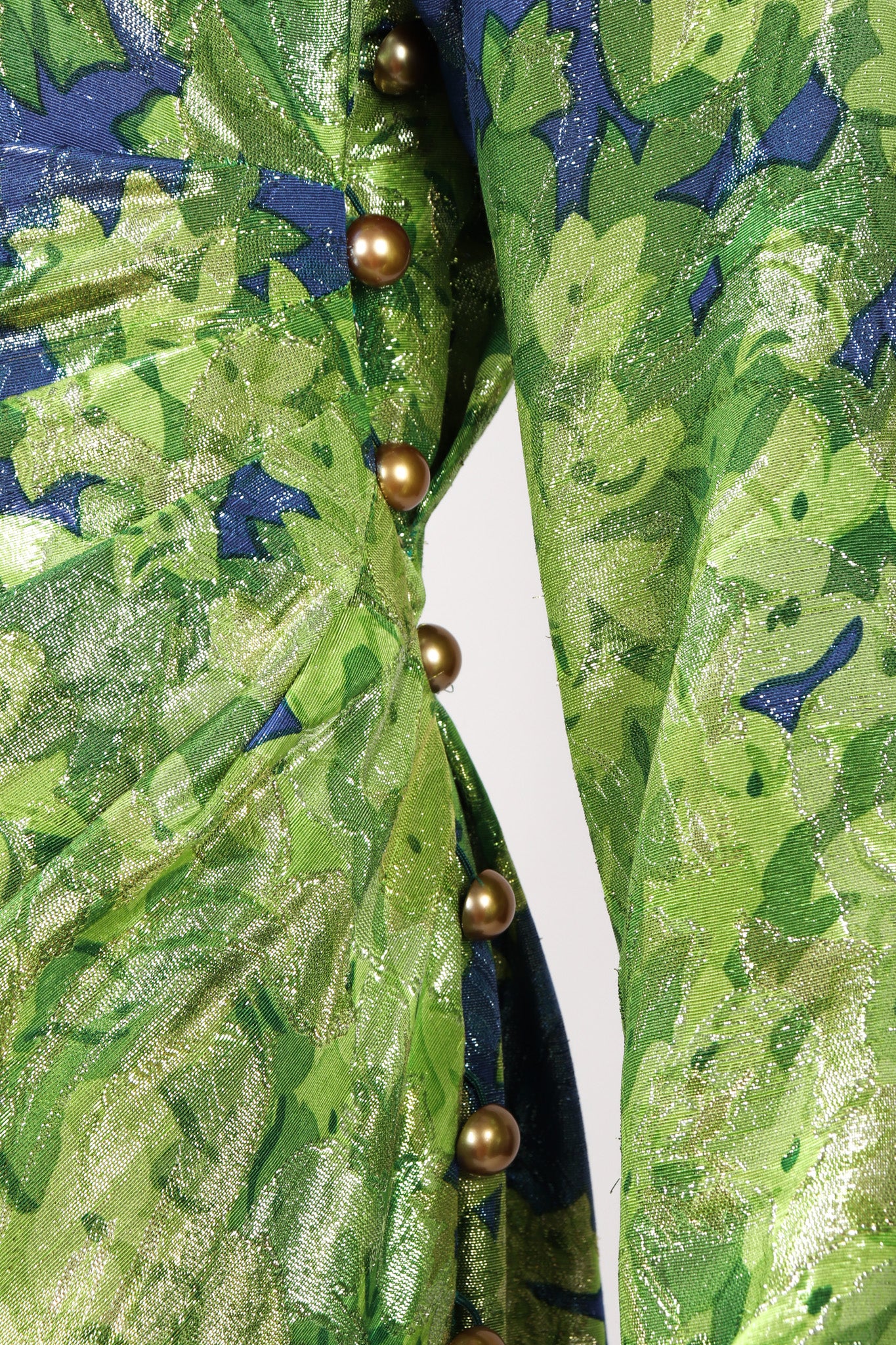 Metallic Lamé Leaf Dress - Image 8