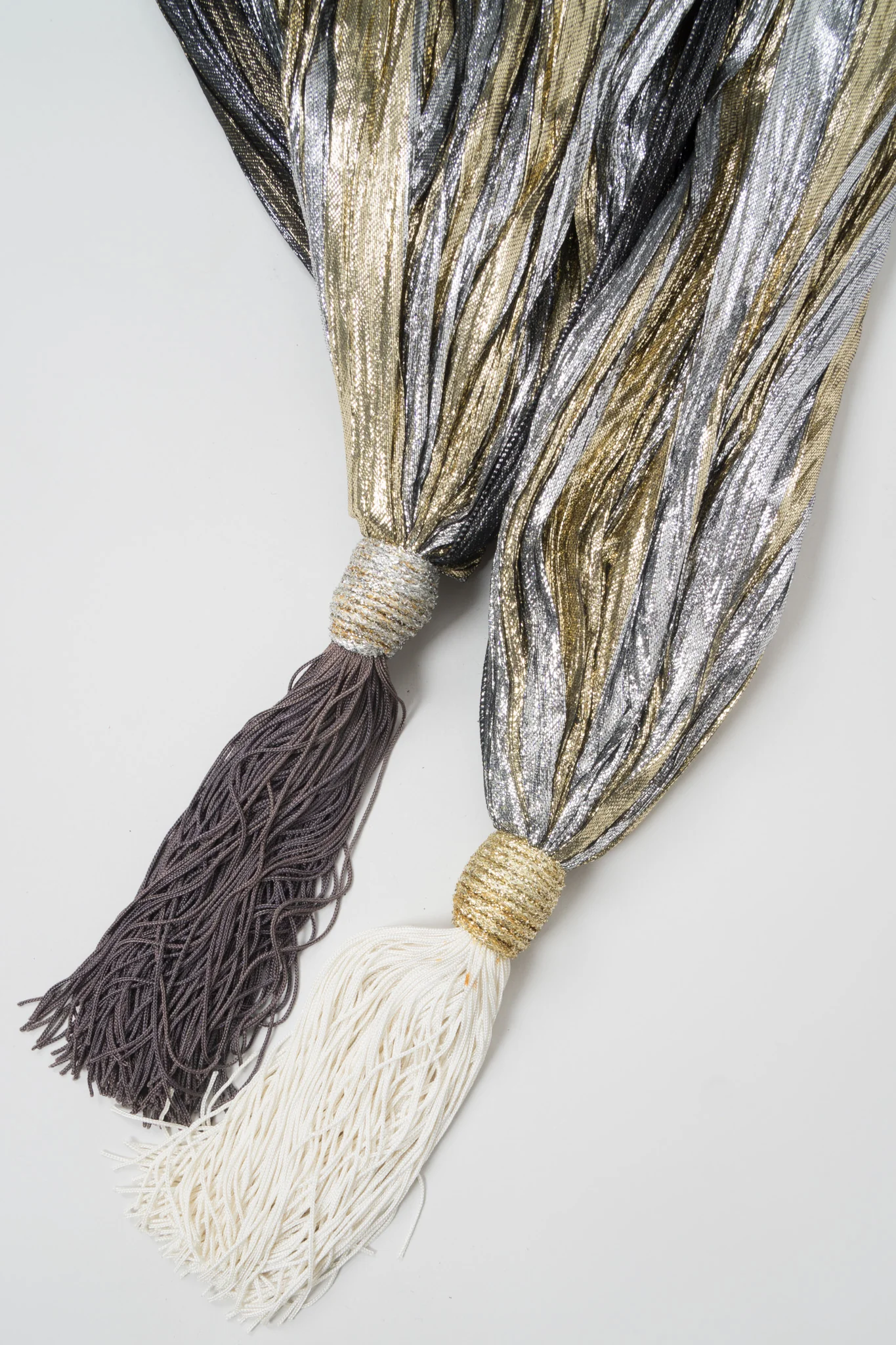Metallic Lamé Tassel Scarf Wrap - Image 9