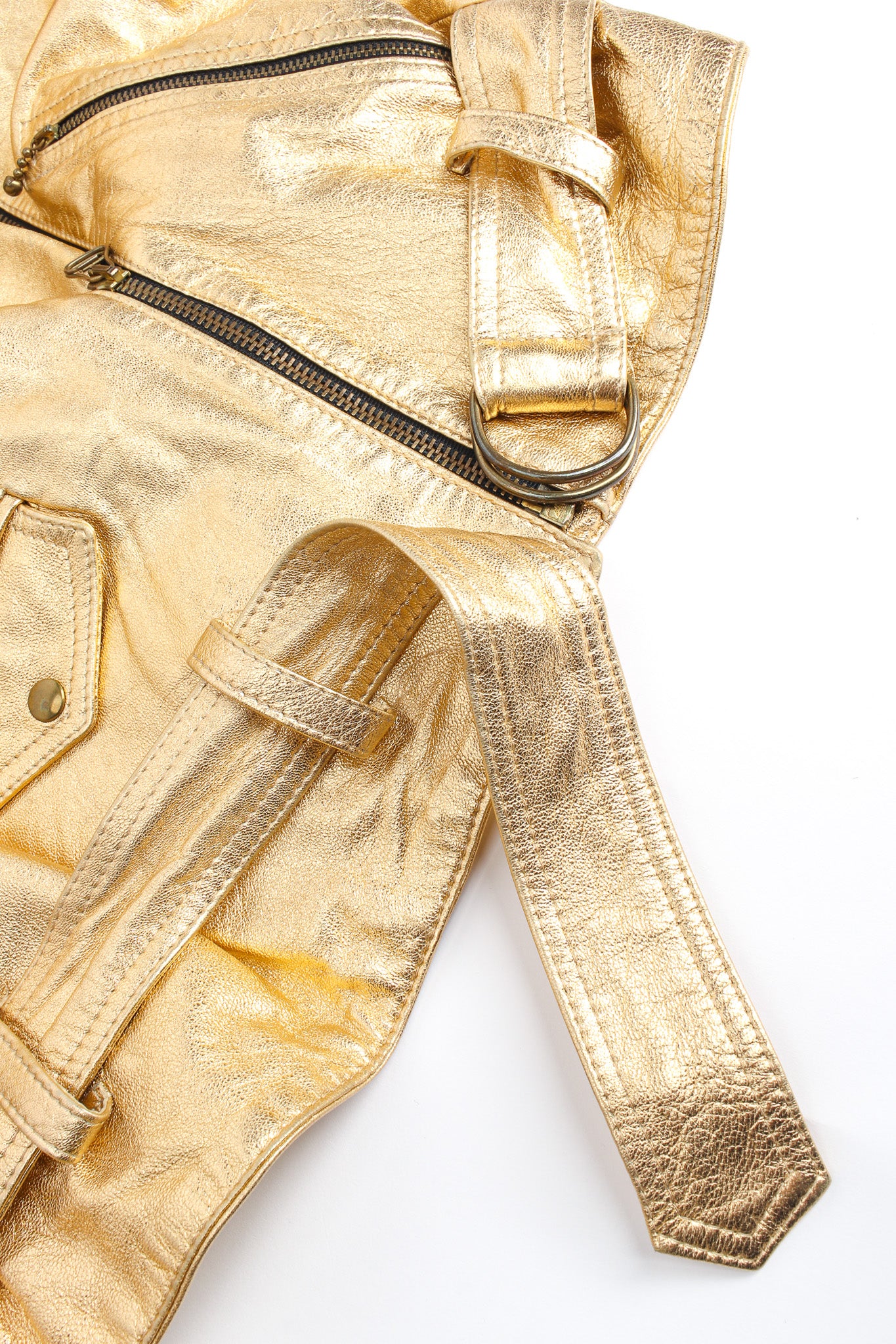 Metallic Leather Jacket - Image 10