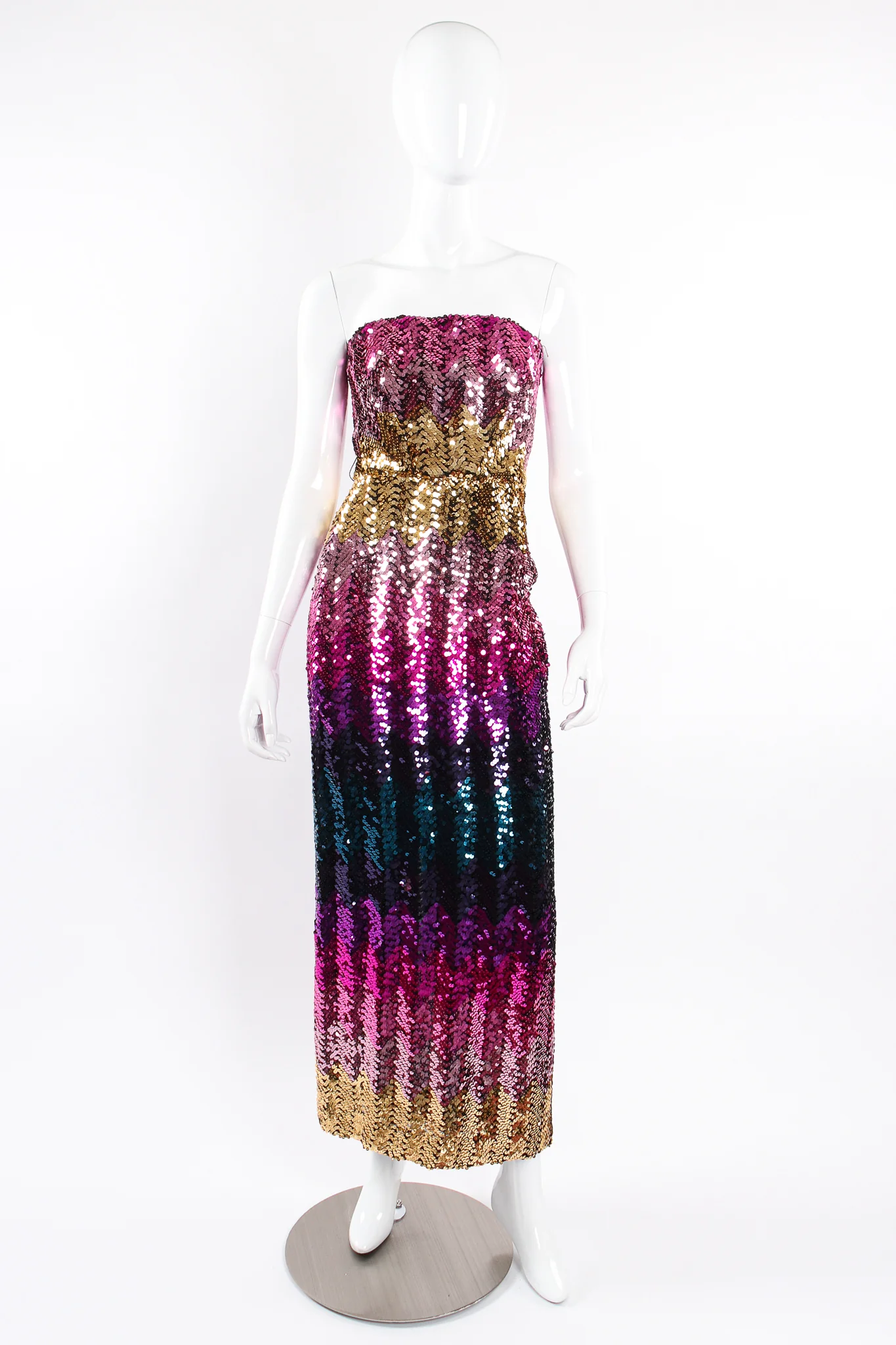 Ombré Sequin Strapless Sheath - Image 7