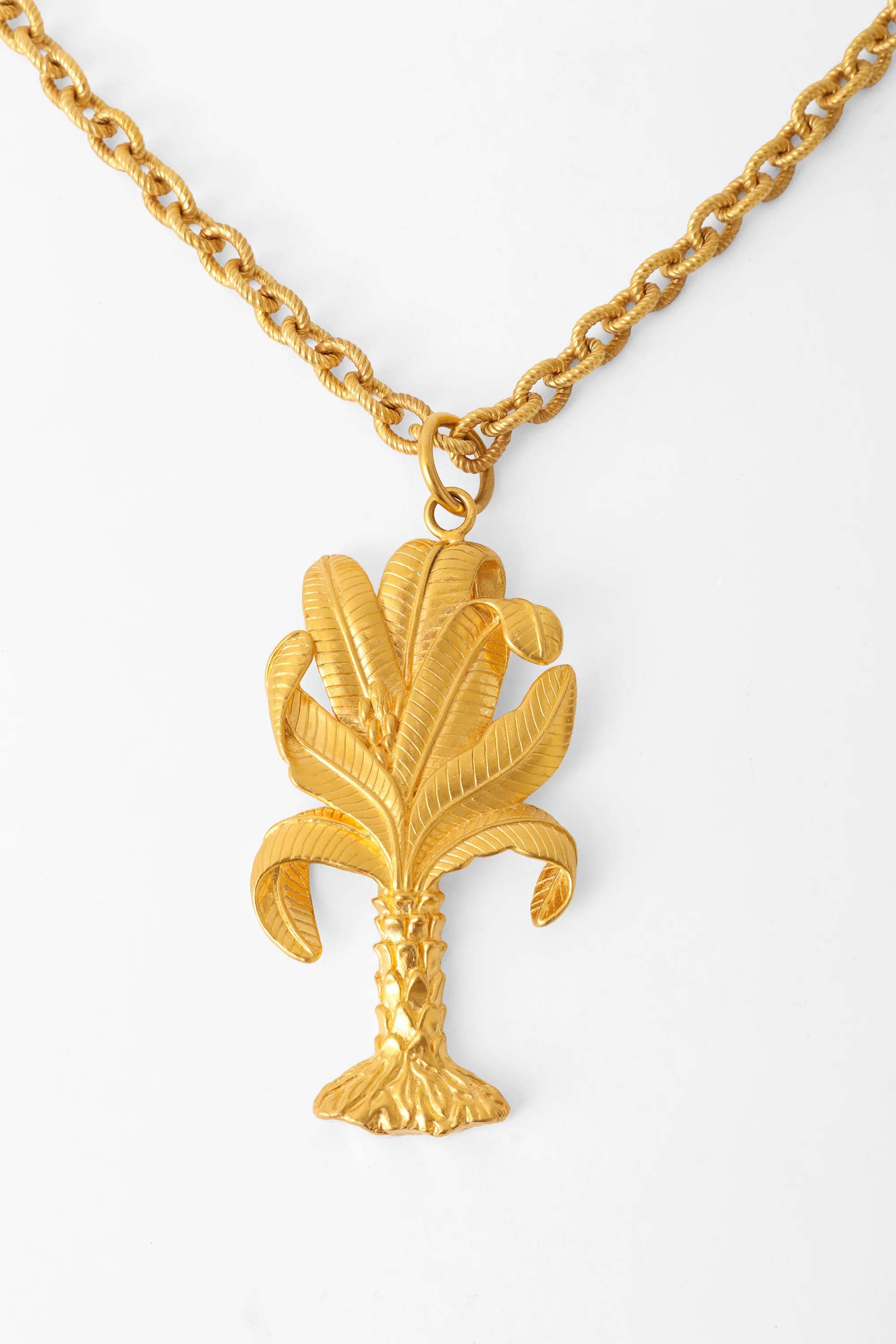 Palm Pendant Cable Chain Necklace - Image 3