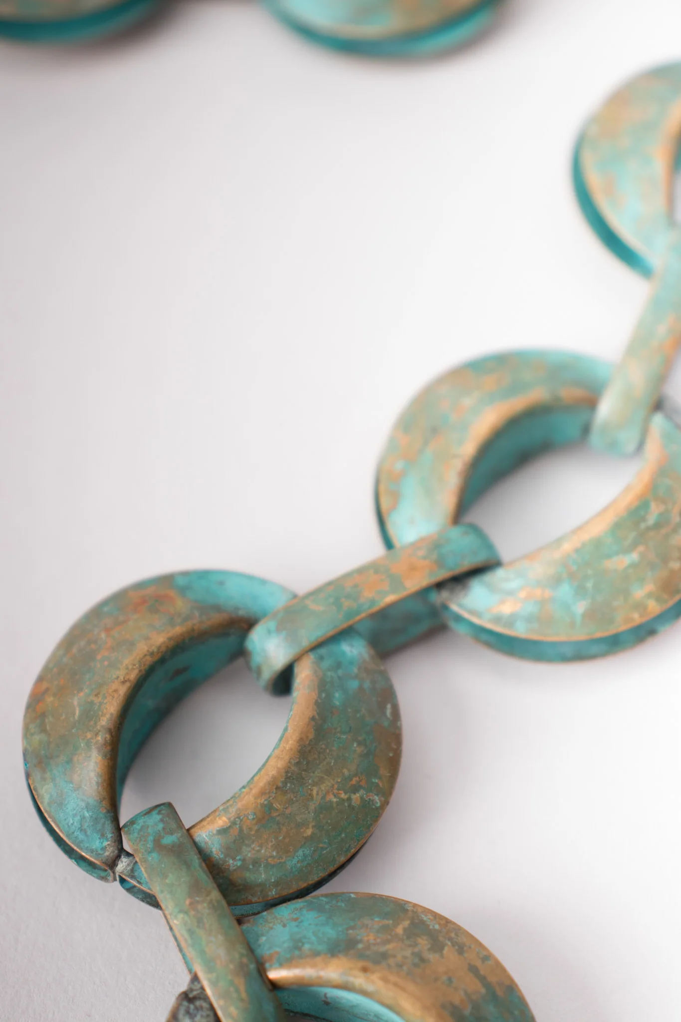 Patina Oval Link Necklace & Earring Set - Image 10
