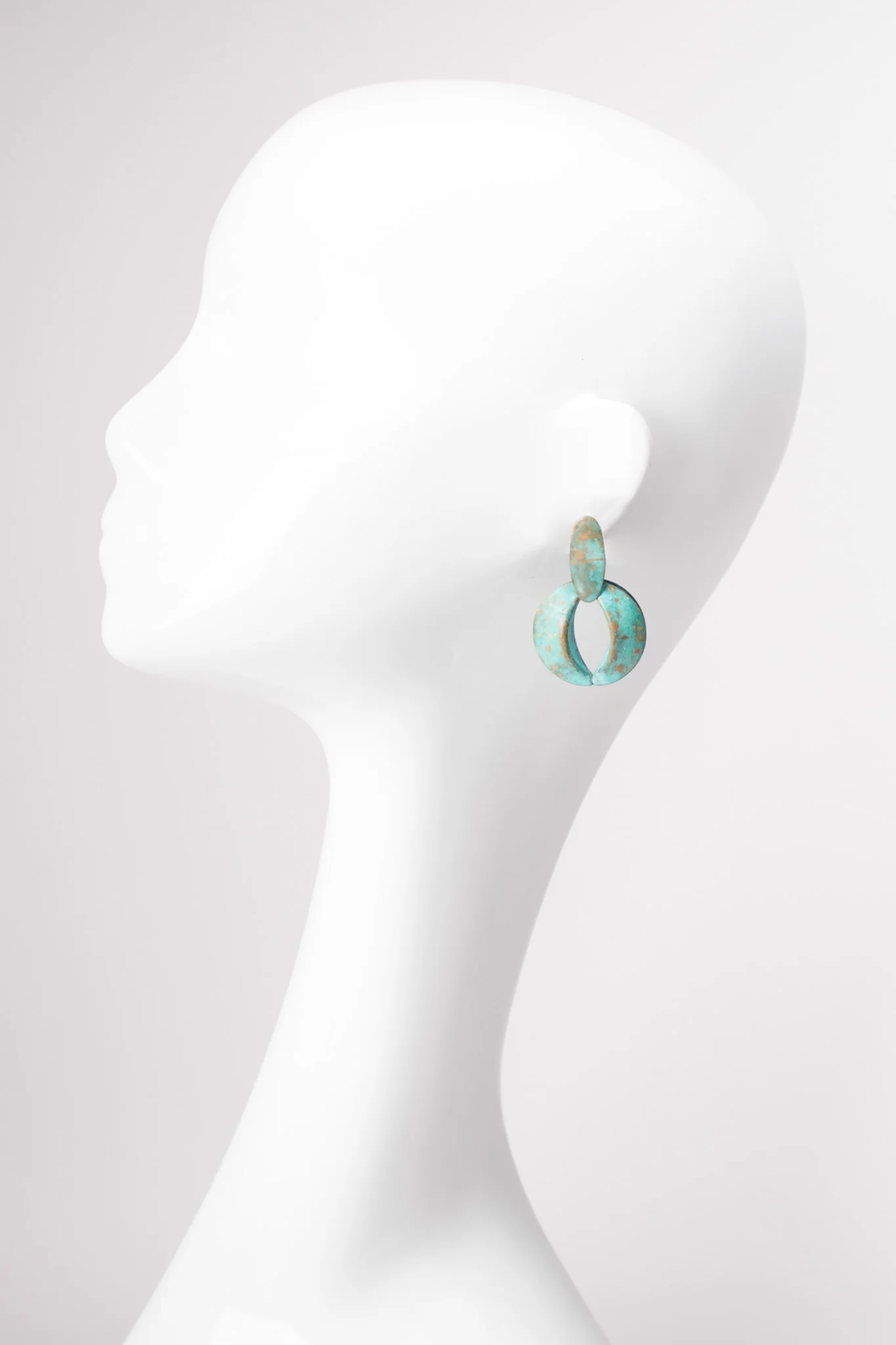 Patina Oval Link Necklace & Earring Set - Image 2