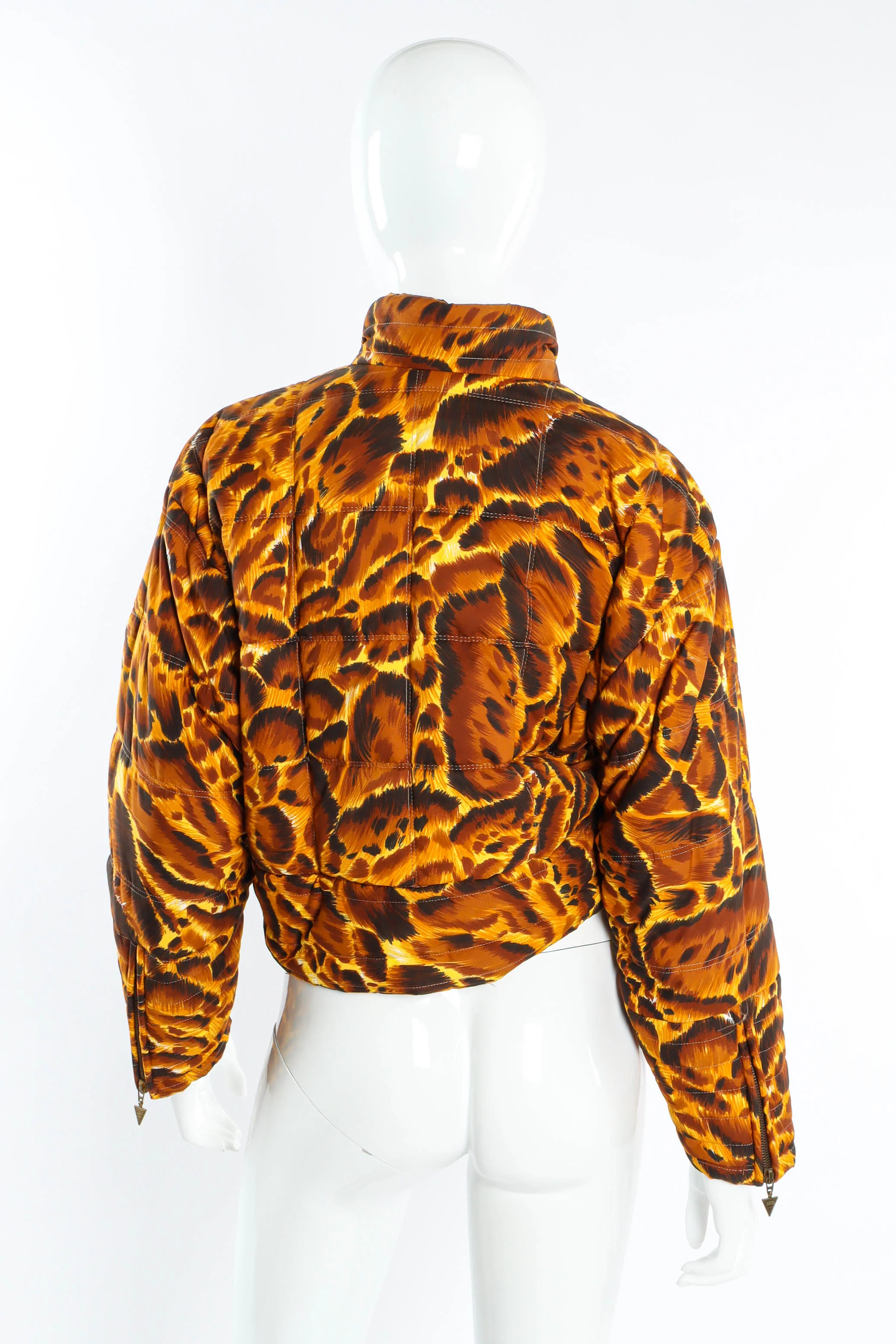 Puffy Leopard Crop Jacket - Image 4