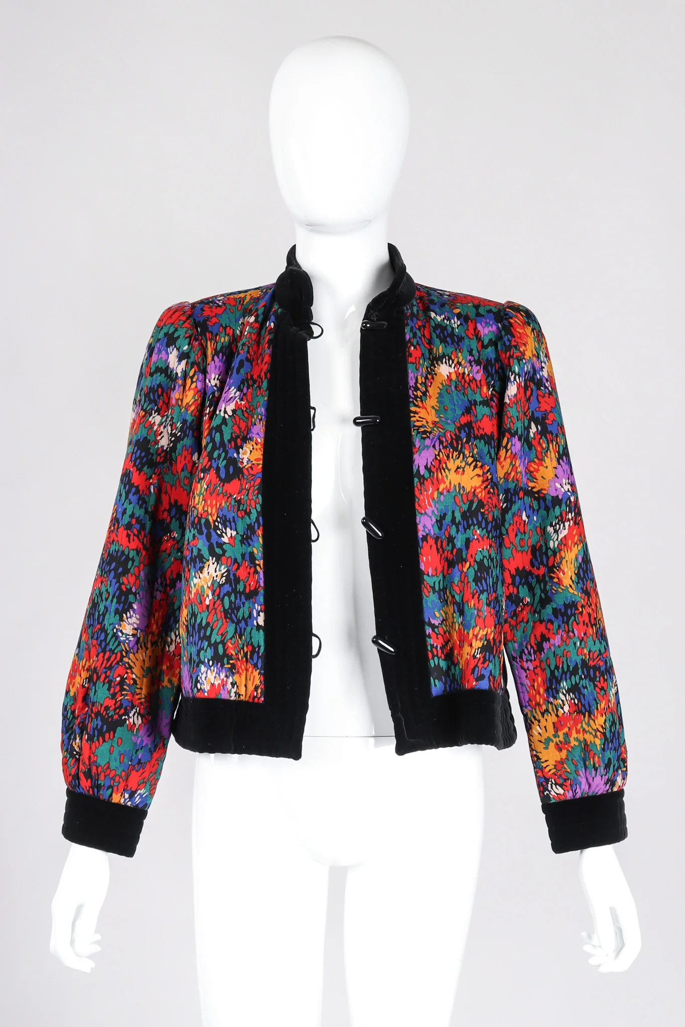 Quilted Splatter Print Folk Jacket - Image 7