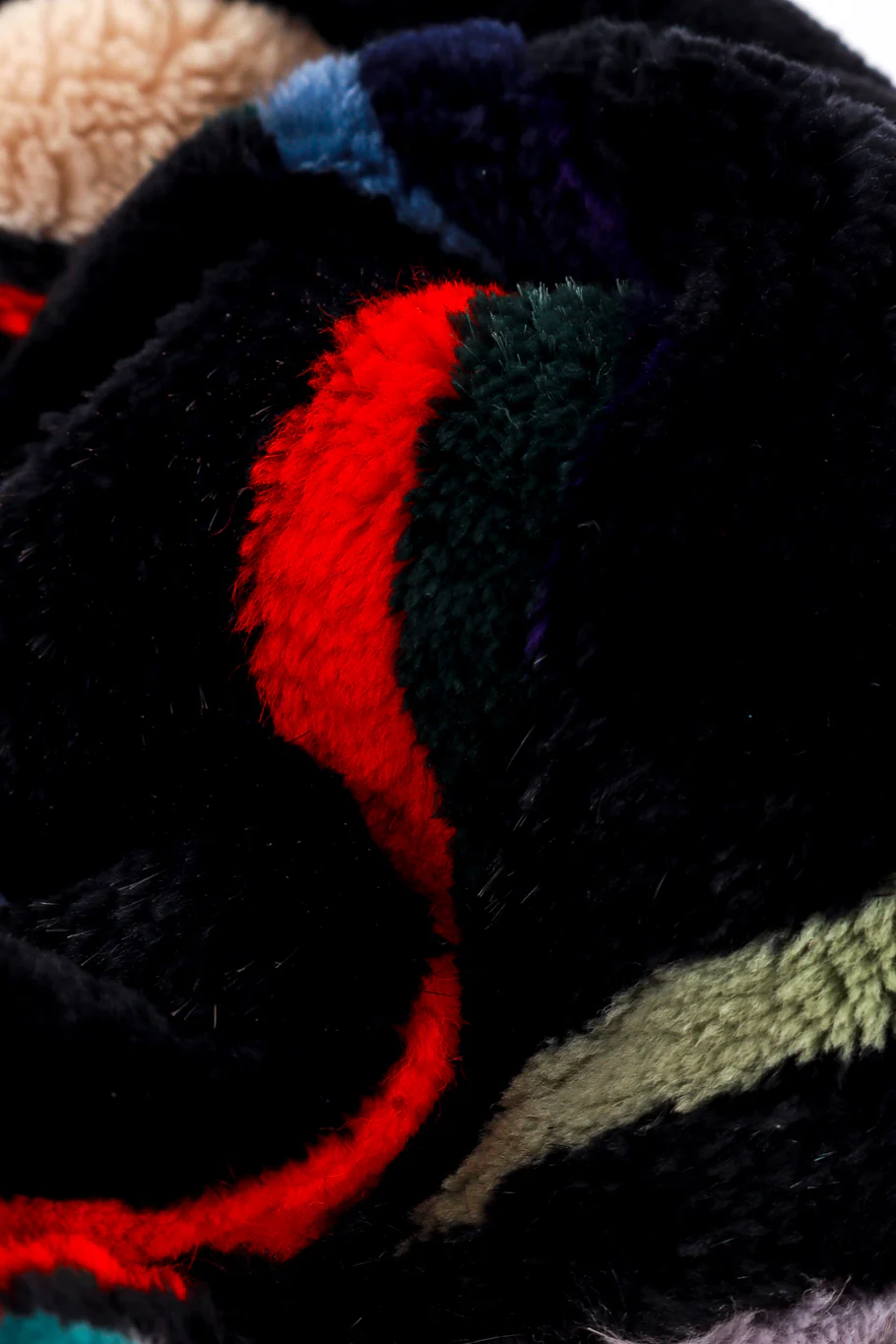 Rainbow Flames Fur Jacket - Image 7