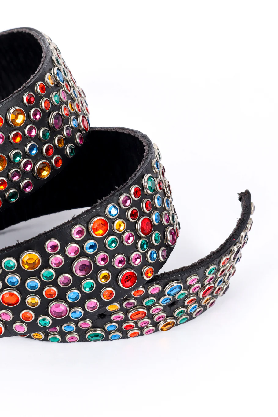 Rainbow Rhinestone Studded Belt - Image 7
