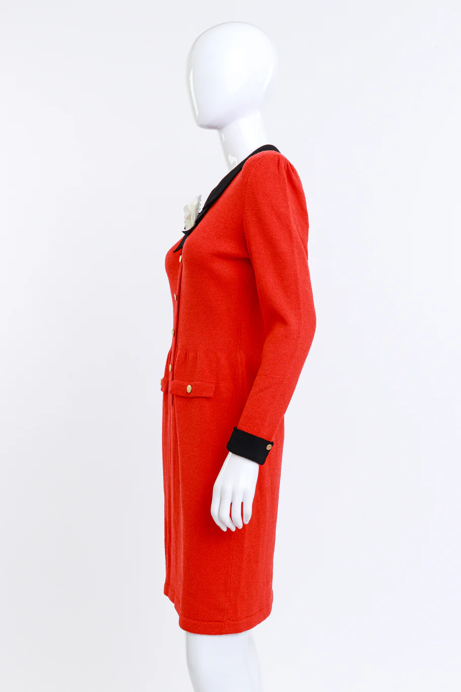 Reagan Red Knit Dress - Image 3