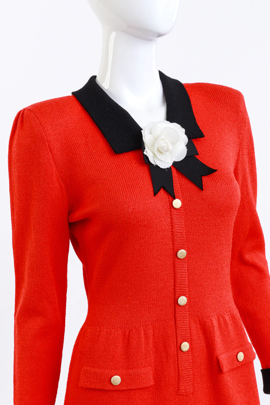 Reagan Red Knit Dress - Image 5