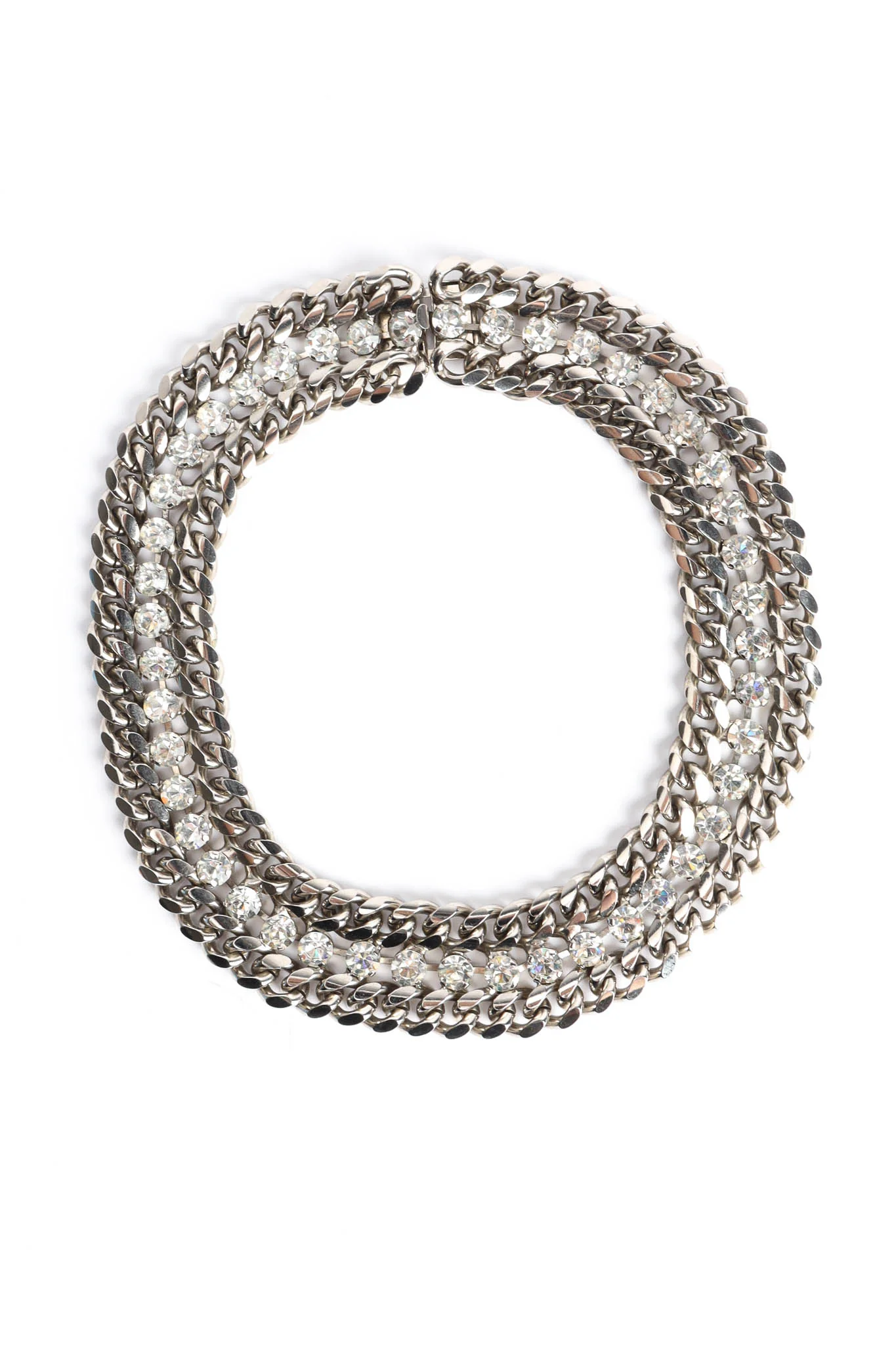 Rhinestone Link Collar Necklace